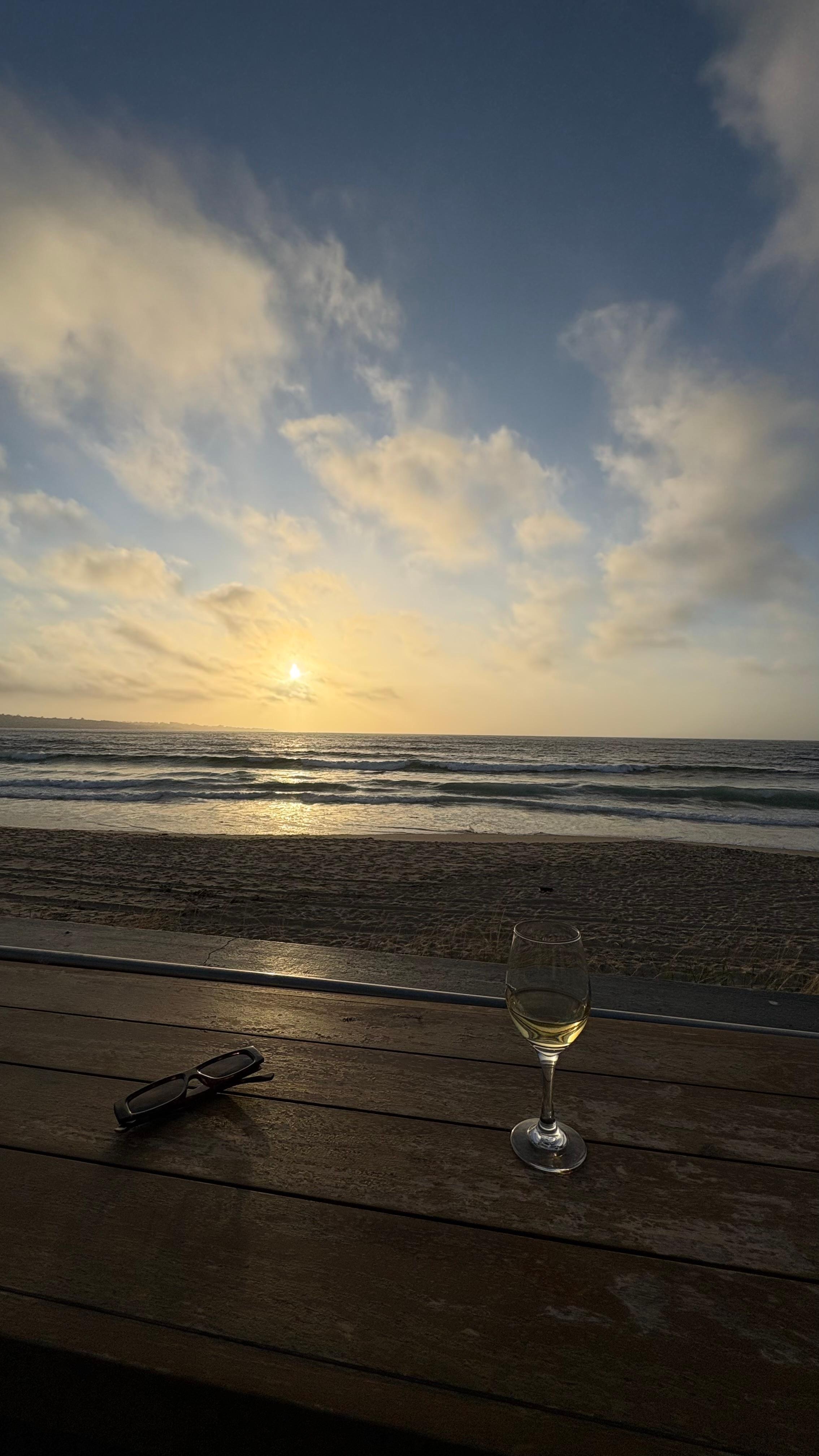 $25 complementary wine card for the self serve wine bar! $12.50 a glass .  Perfect to enjoy the sunset 