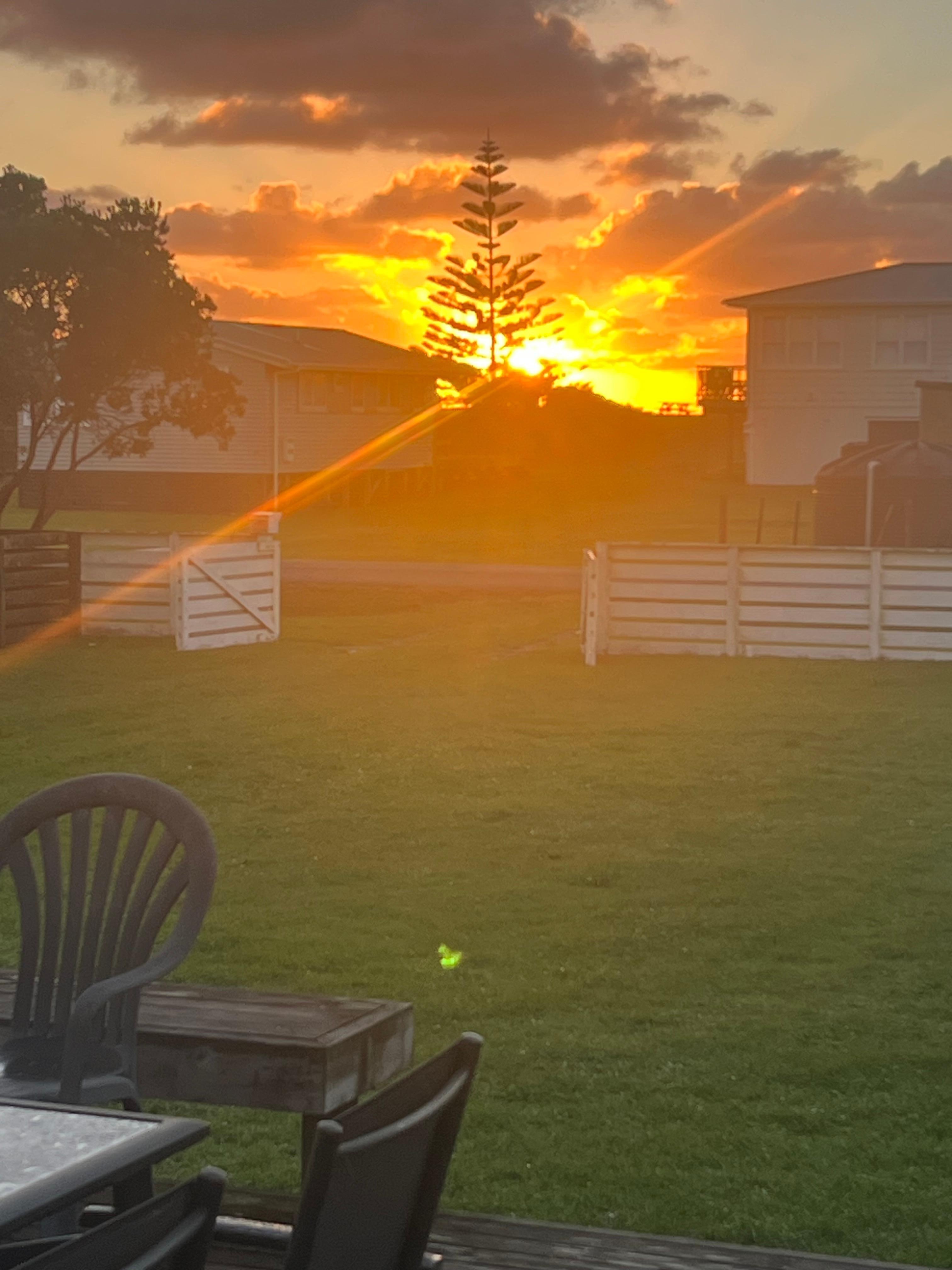 Sunrise from the deck