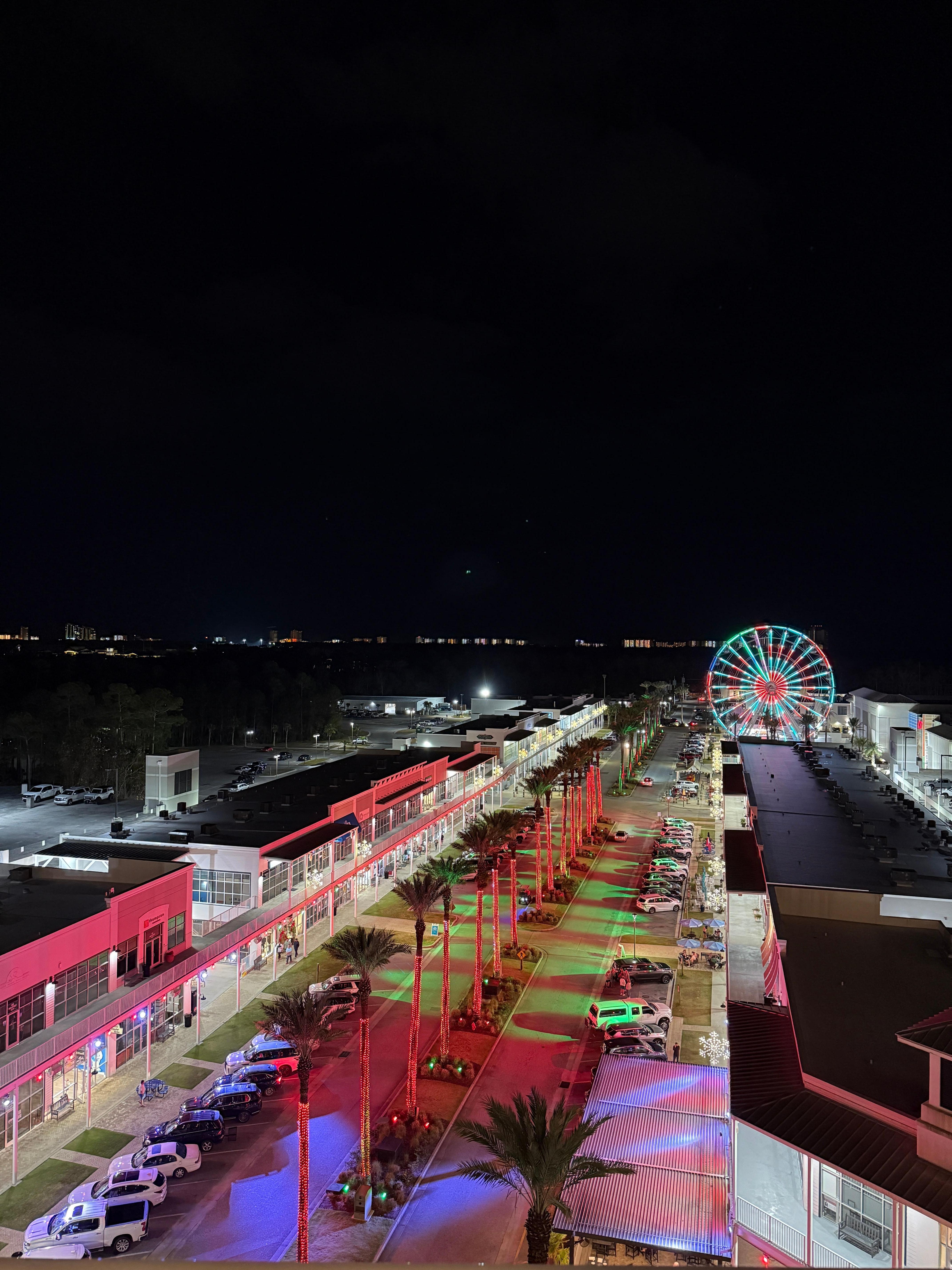 Night scene from front balcony 