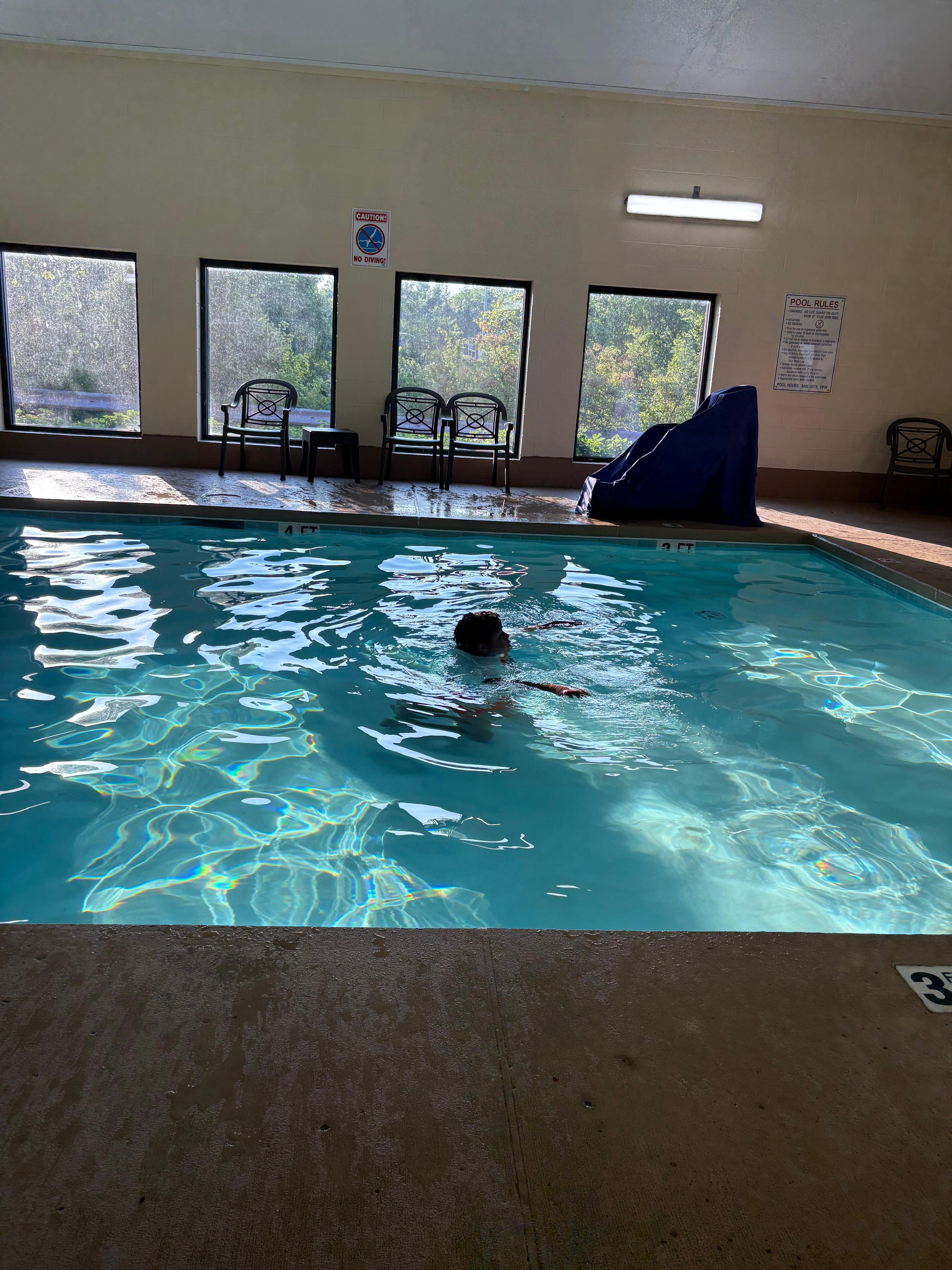 We had time when no one else was in the pool area. 
