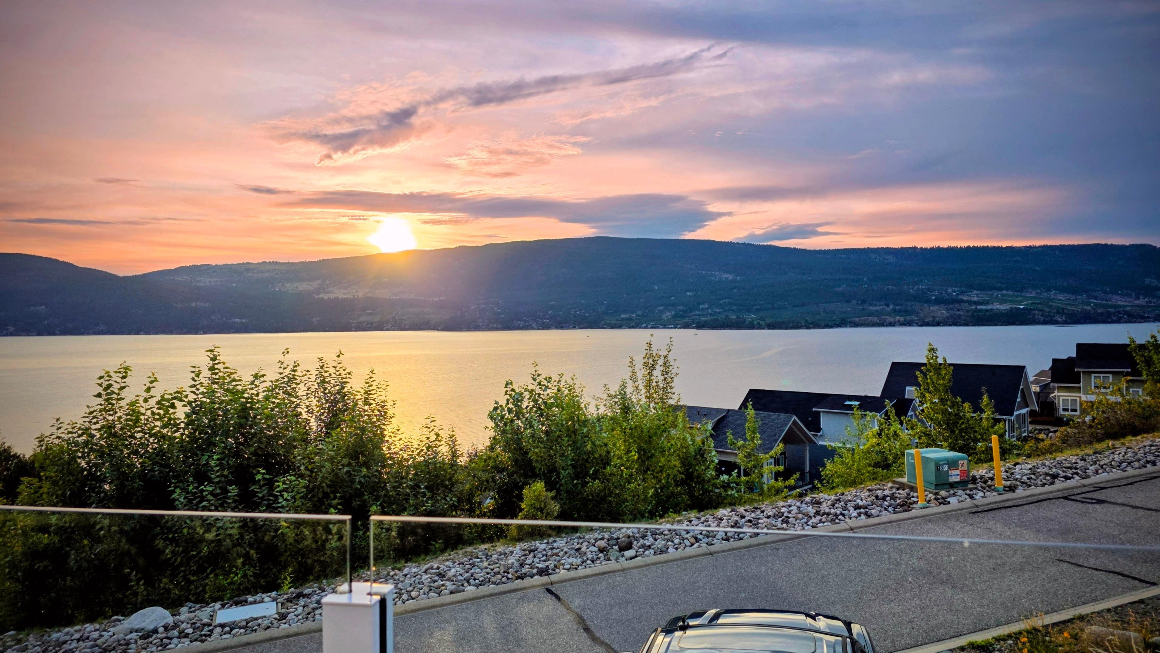 Sunrise over Okanagan lake