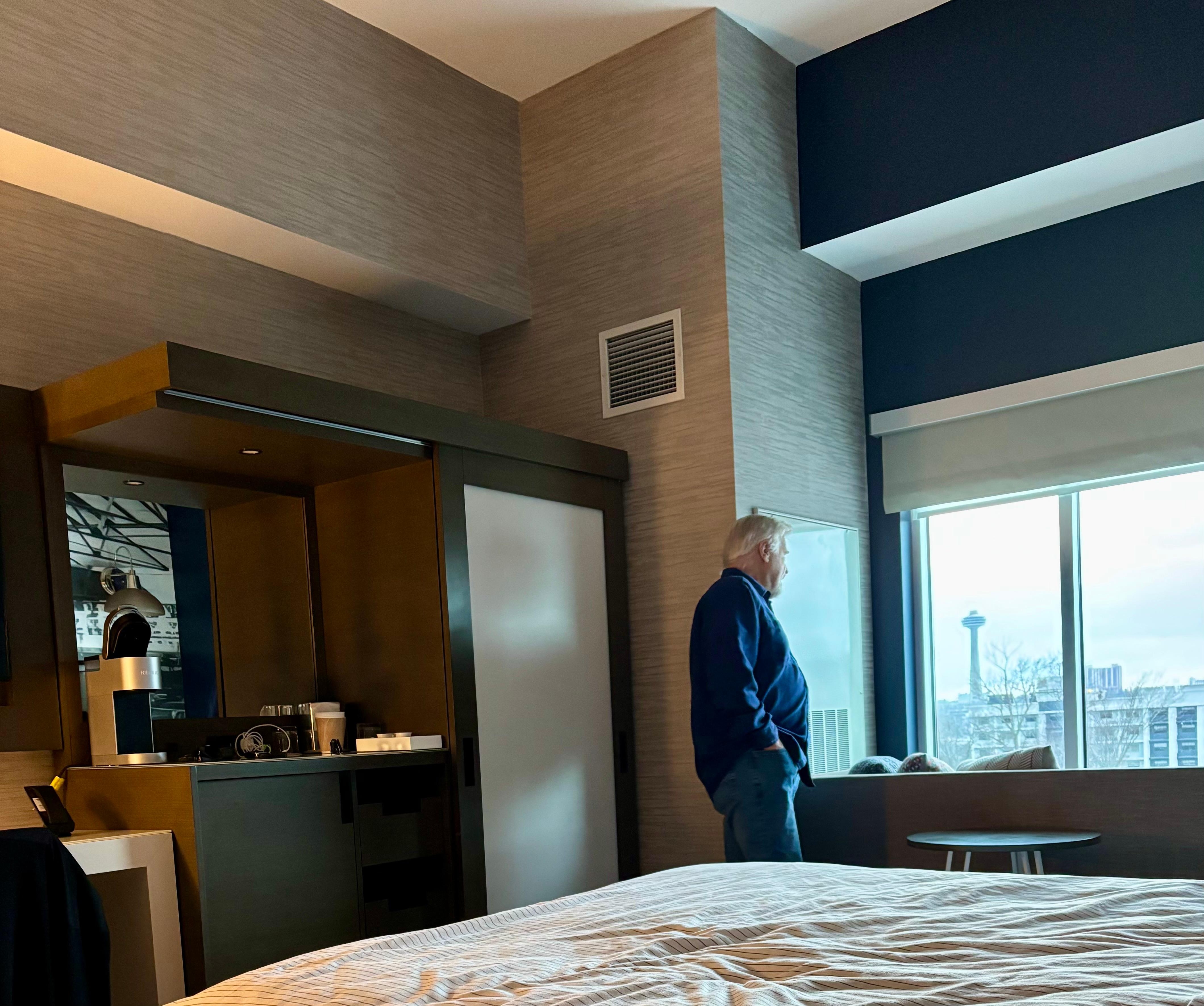 Looking out room view