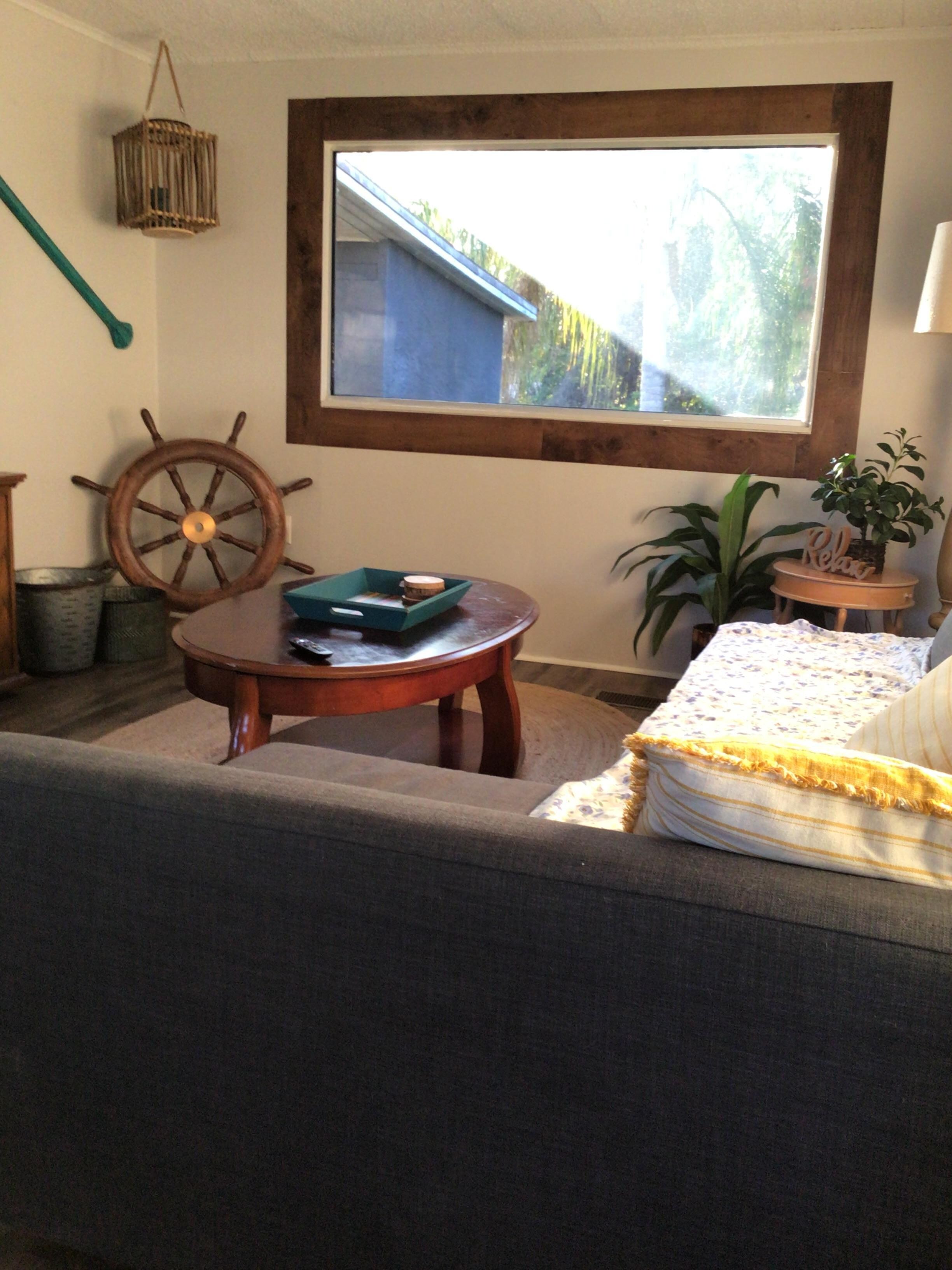 Beautiful view of backyard.