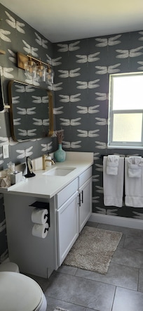 Main bathroom with tub/shower. (Forgot to take a pic of the second toilet only bathroom by the back door!)