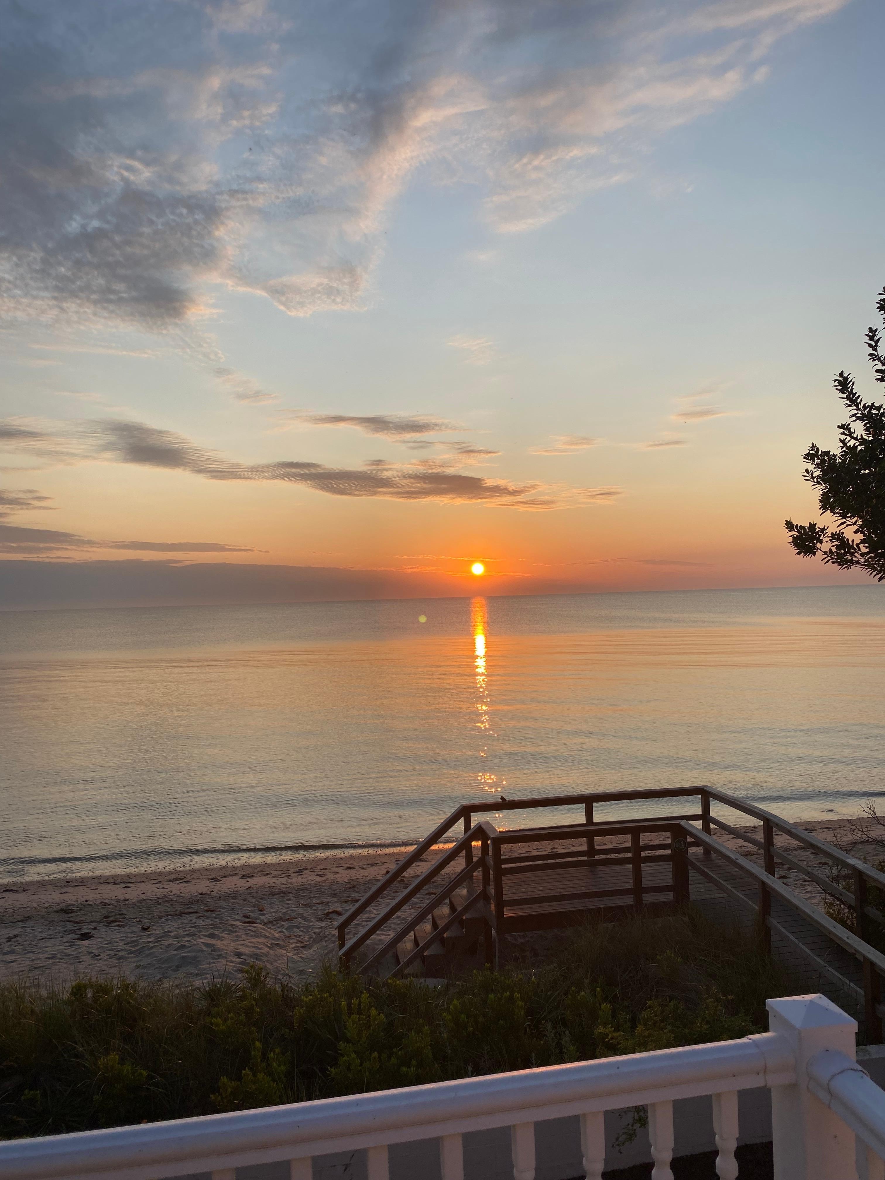 Sunrise from the back deck