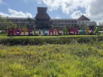 This is in front of the hotel.