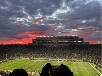 Sunset at Notre Dame Stadium