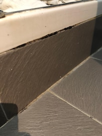 Coté externe de la douche