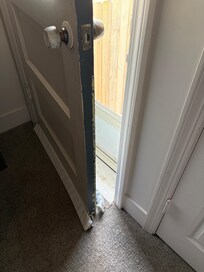 Backdoor won't open with weatherstripping