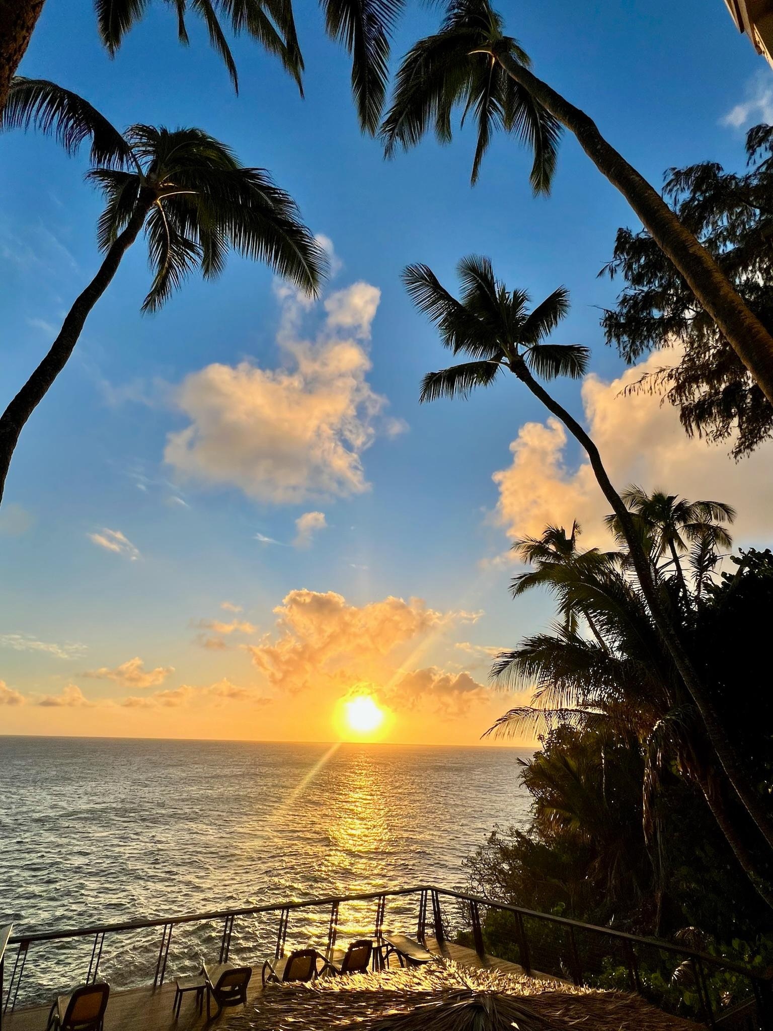 Classic sunset view from the lanai.