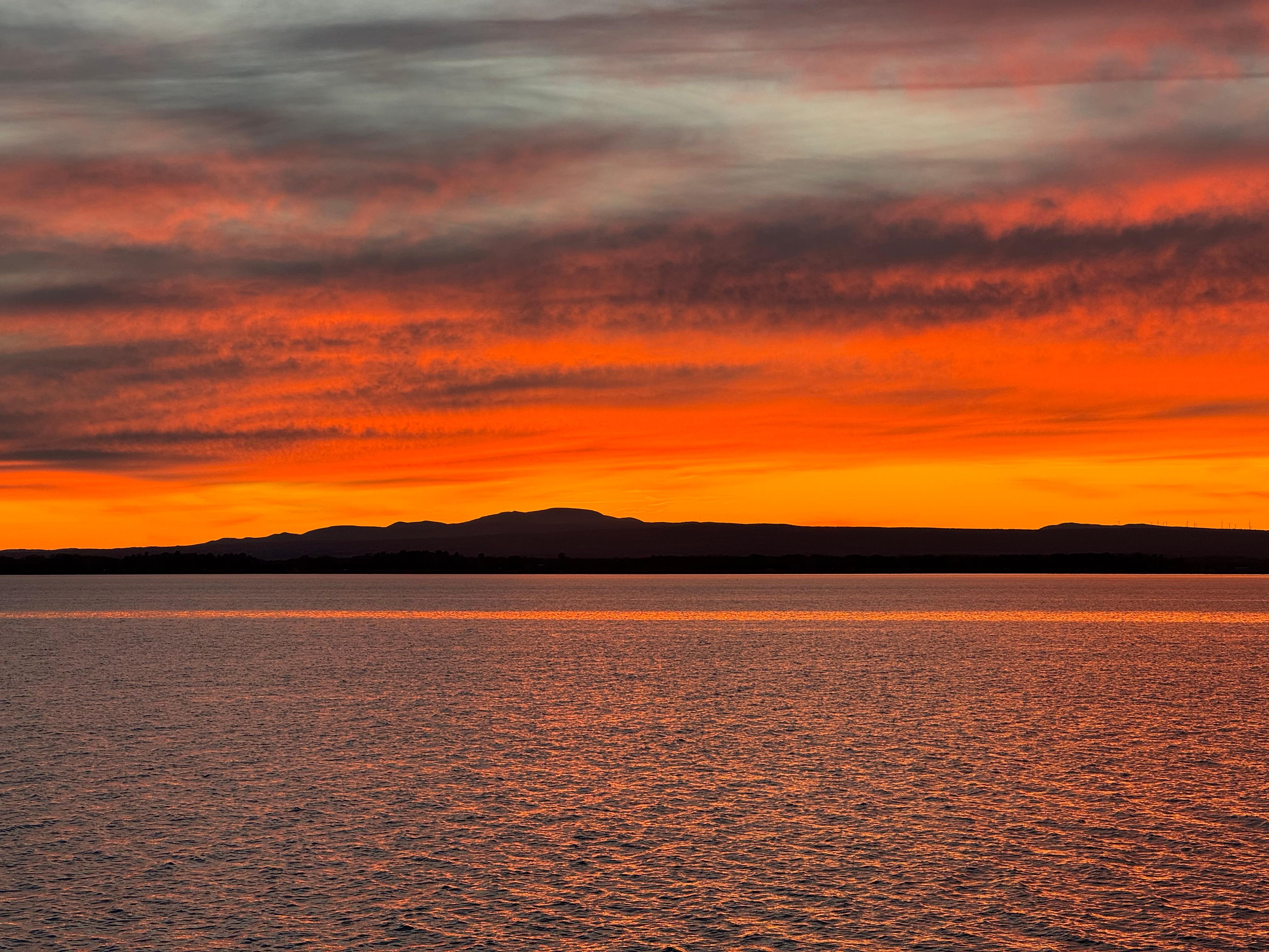 Sunset over the ADK mountains