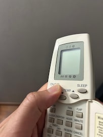 AC remote out of battery