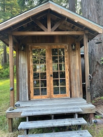 Little 1 room building with deck