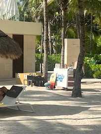 At family selection they offer free beach toys and sun tan lotion etc for you to use