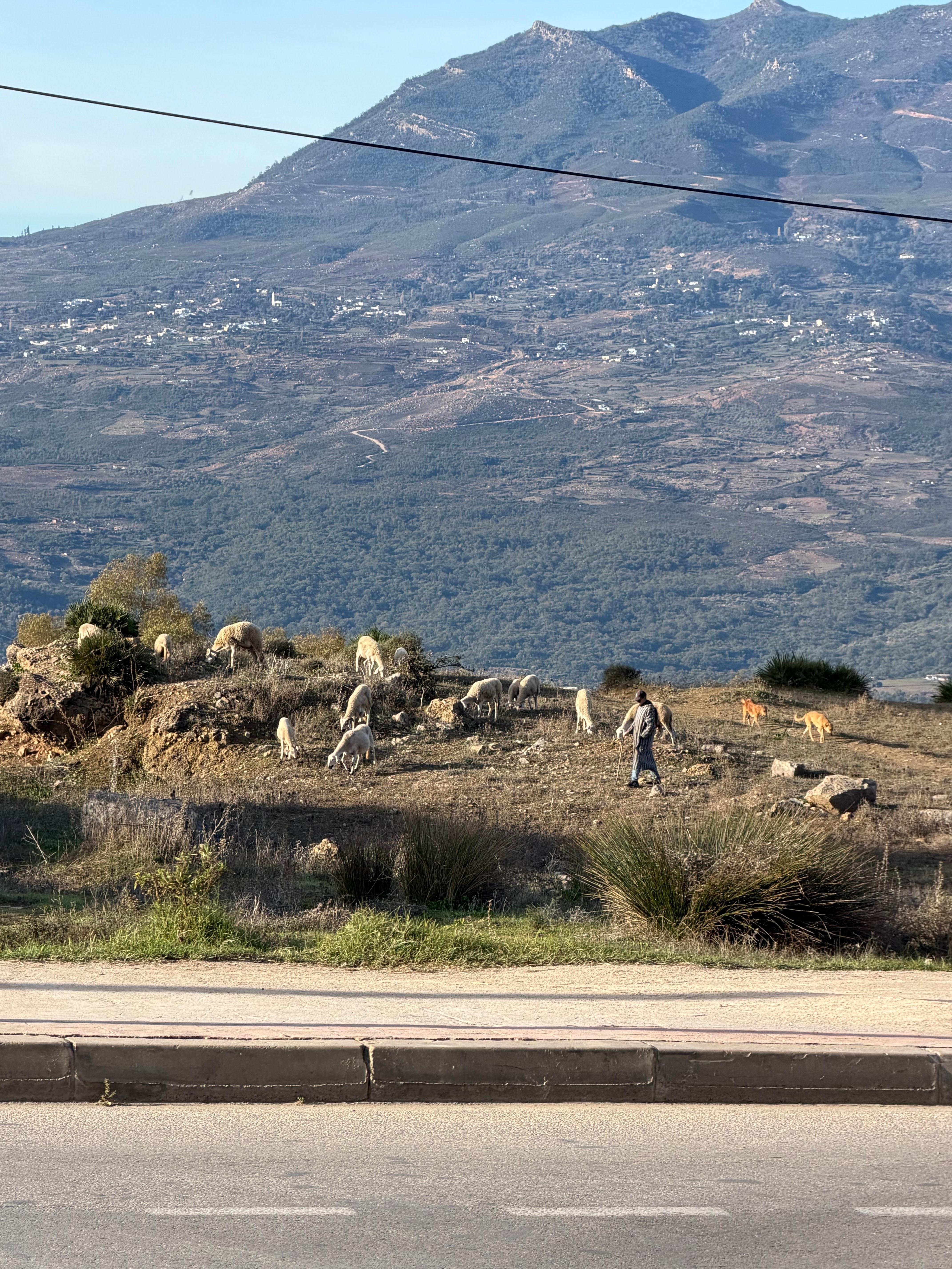 Walk down the Road from the guest house. 