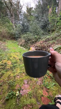 Enjoyed my coffee out here like I was in a storybook… no fairy sightings (yet).