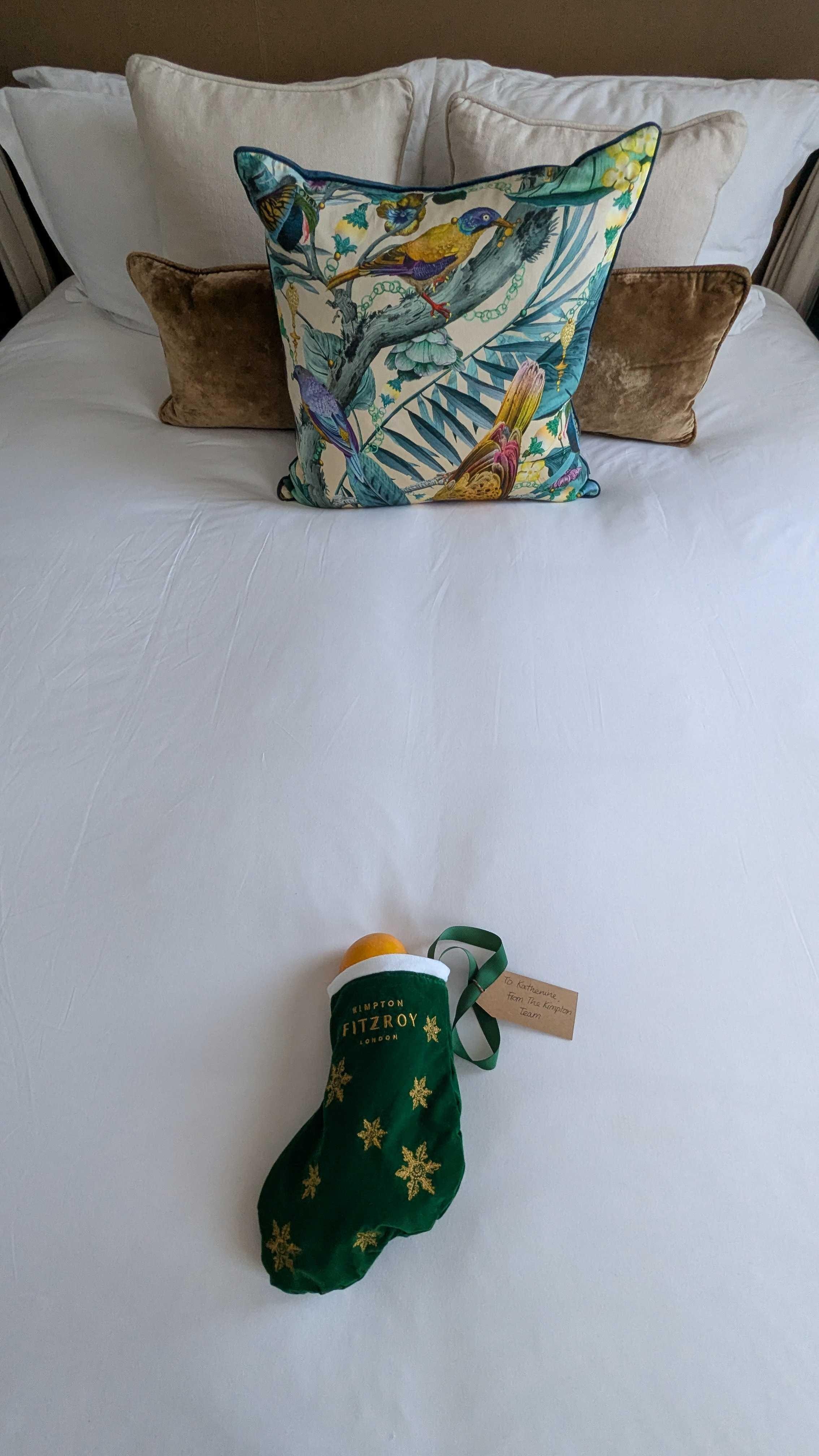 We were treated to a Christmas stocking on our door when we woke up Christmas morning. Such a nice tough.