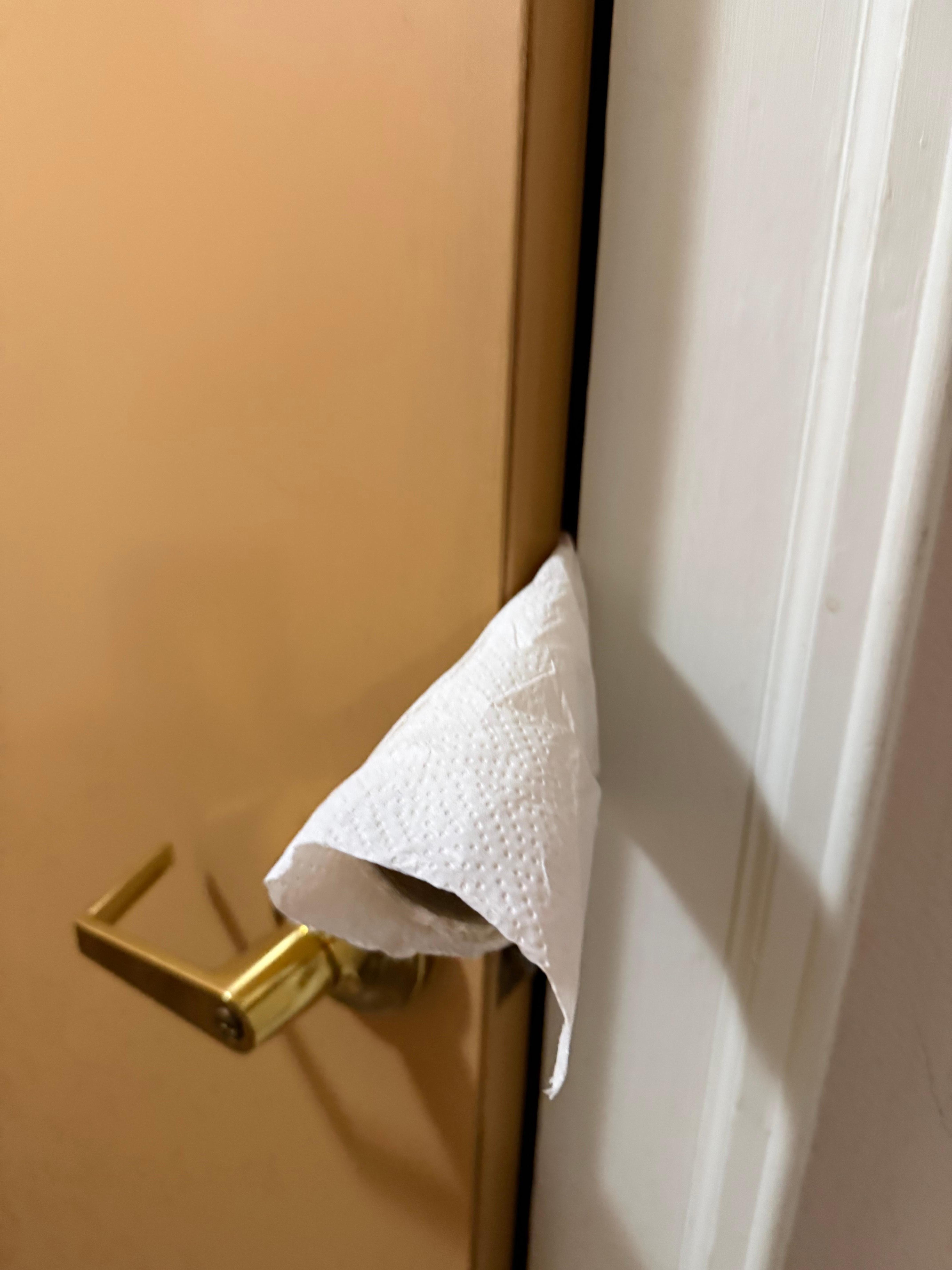 Room doors propped opem