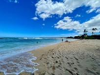 No one on the beach except my family