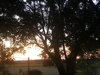 Sunset from front porch.