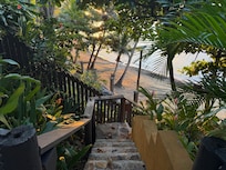 Stairs leading down to the beach.