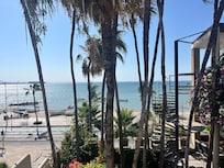 rooftop patio looking at Oliva
