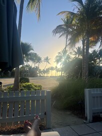 Relaxing on our patio