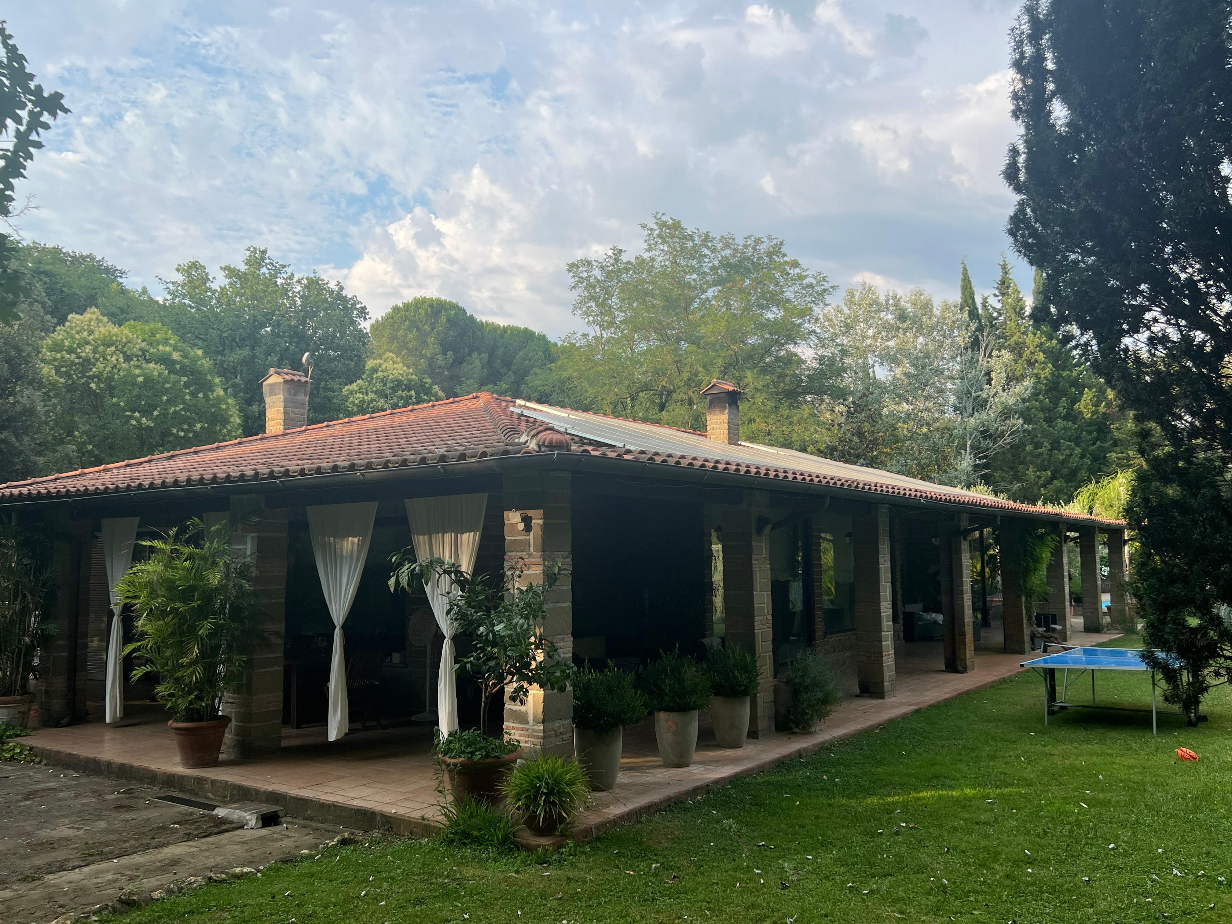 Large lovely patios on two sides of the house