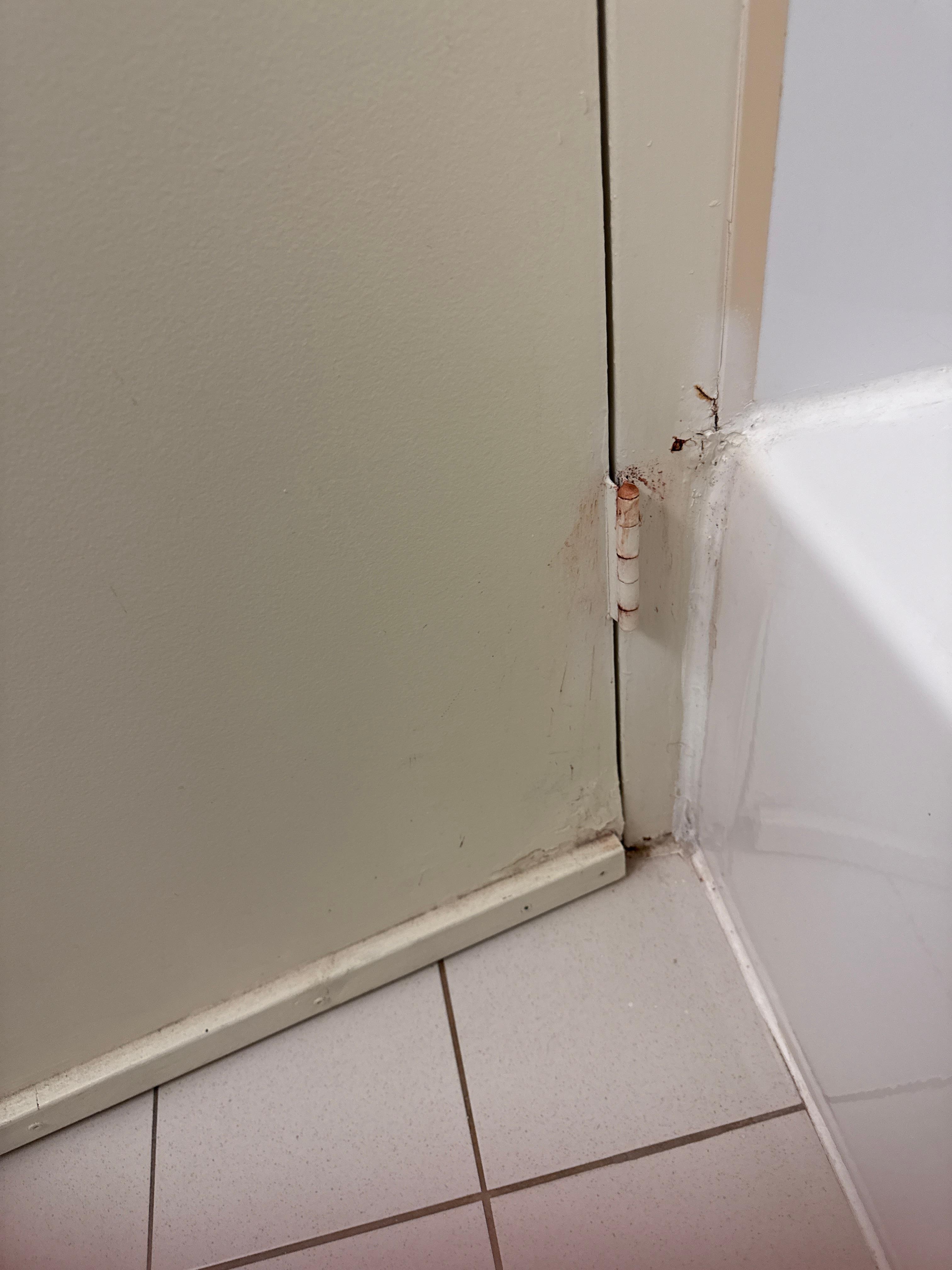 Looks like rust spots in bathroom 