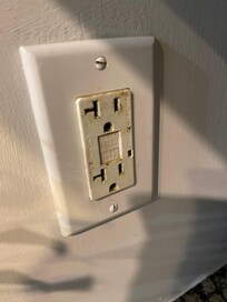Grime on kitchen plug