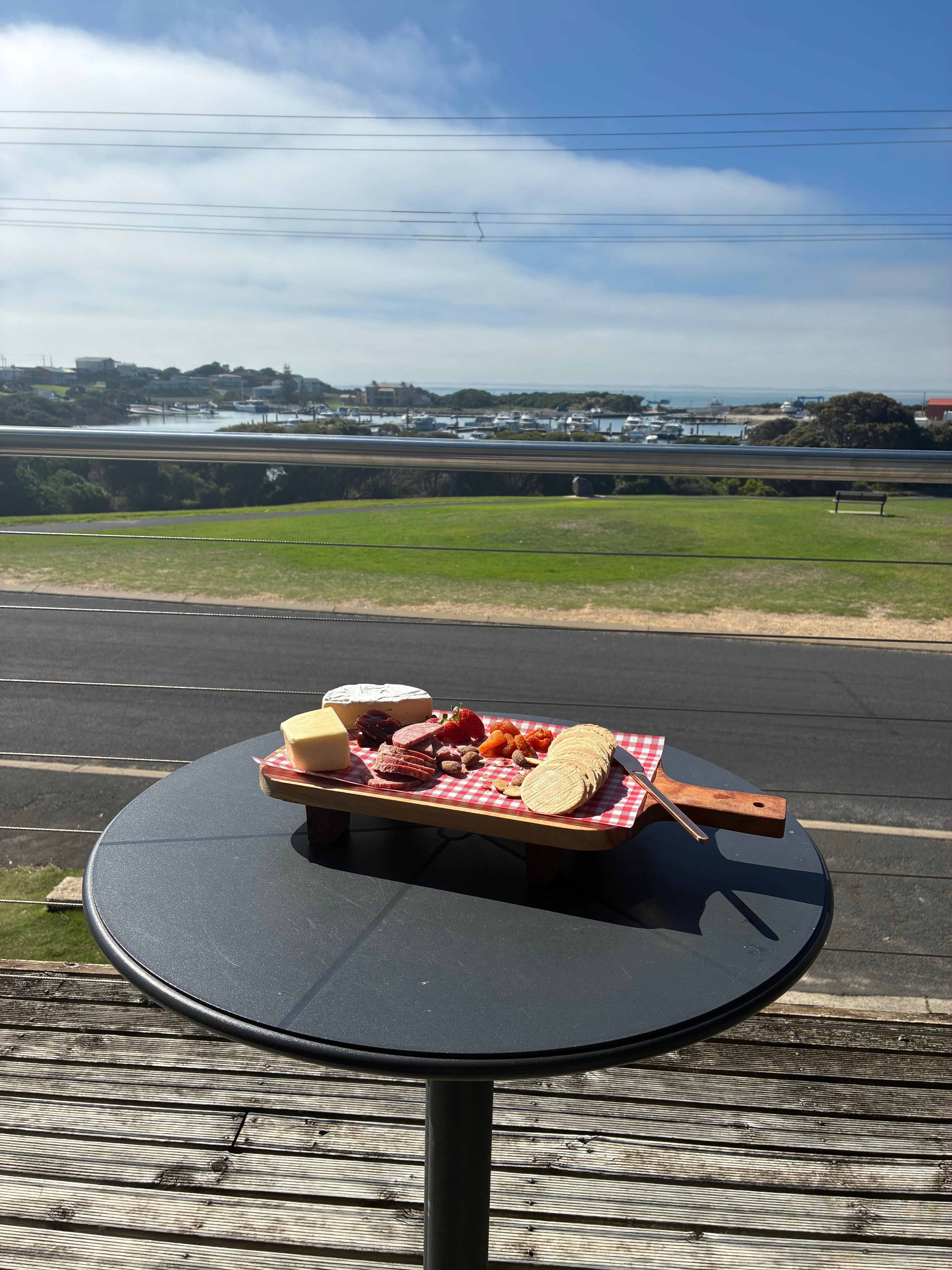 Cheese platter available for purchase was perfect on the balcony.