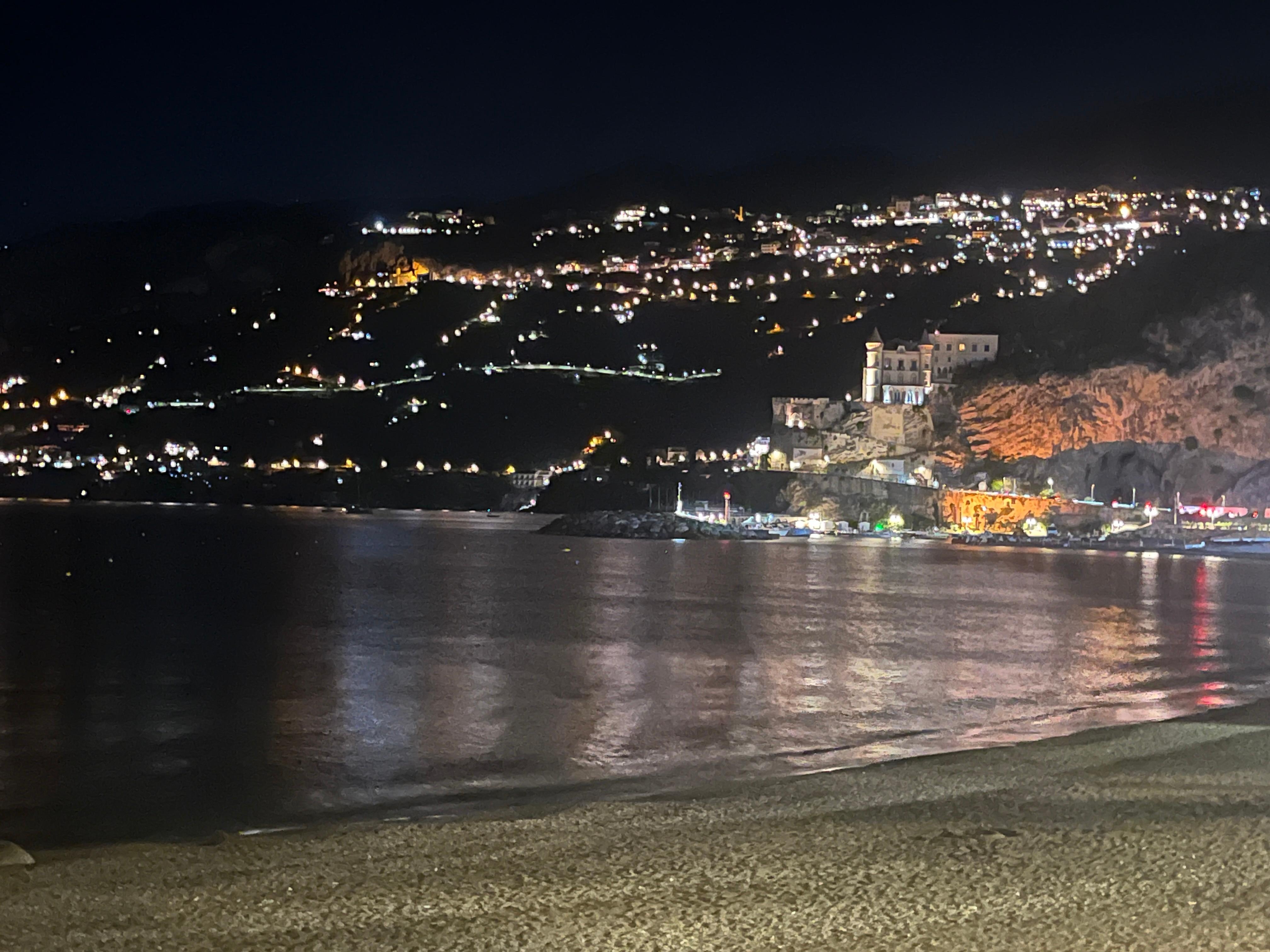 Night view from the beach