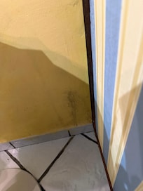 Walls have seen better days.