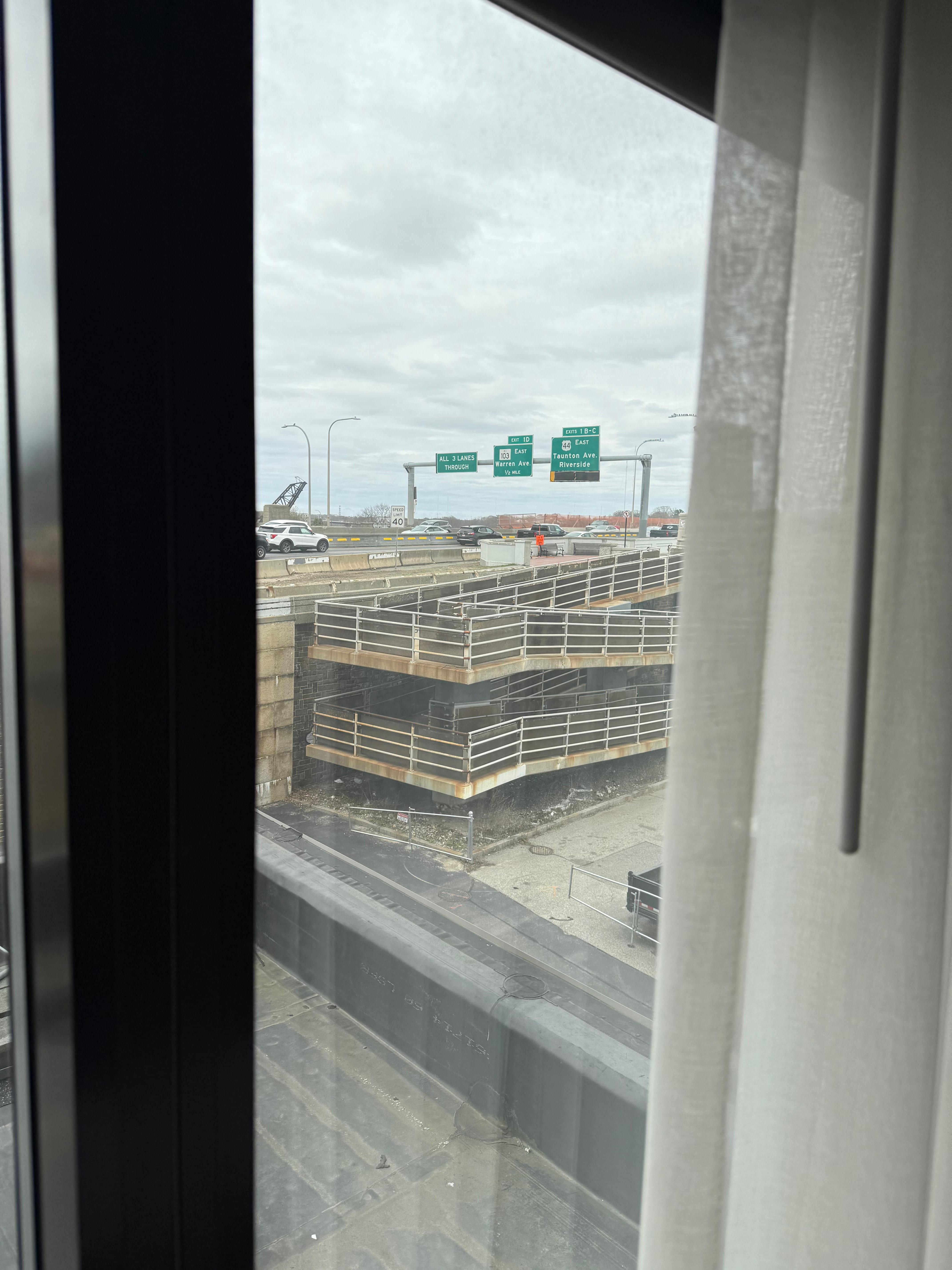 Very close to highway 