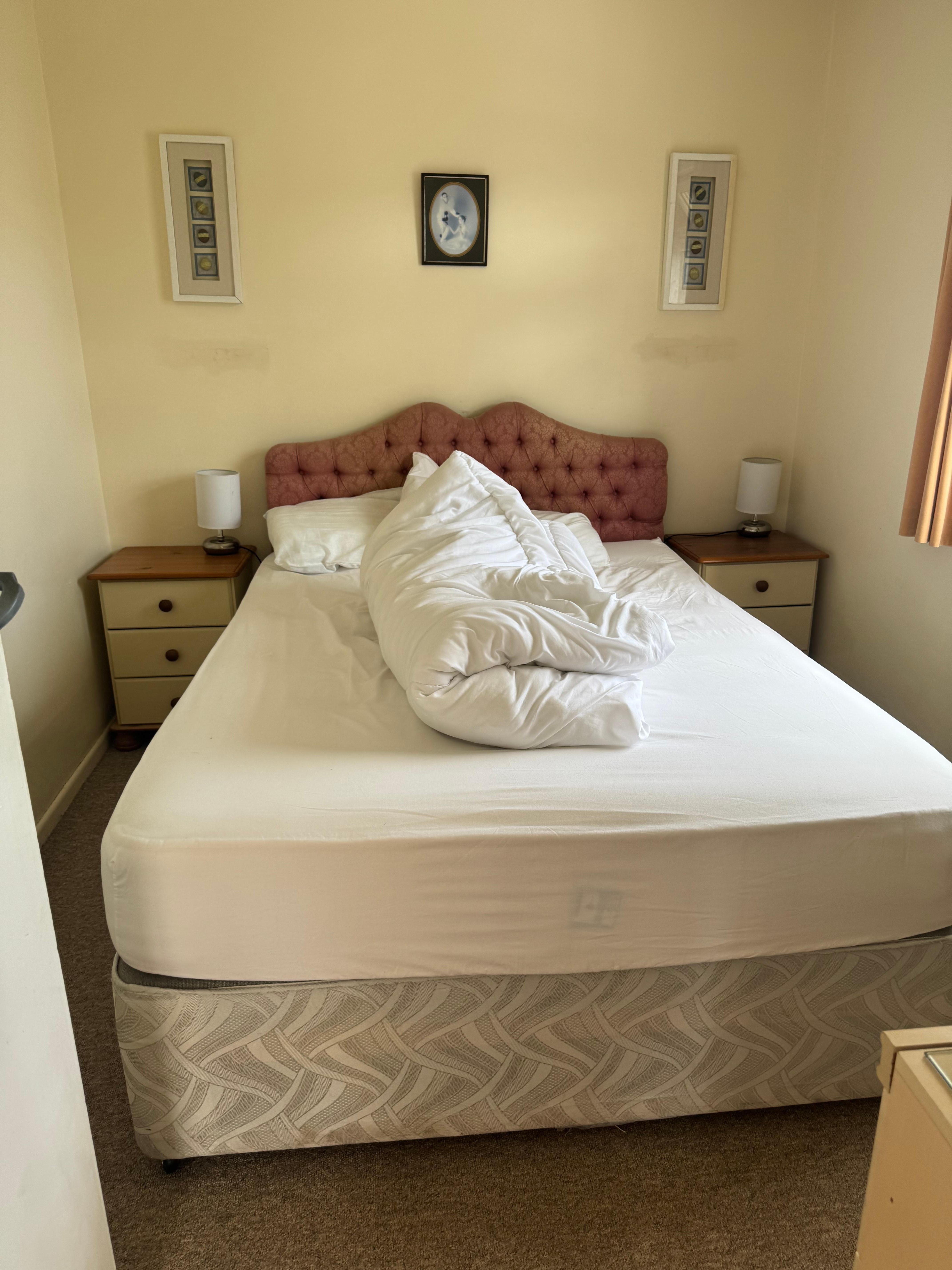 We had just stripped the beds before we left hence the reason there is no bedding on when I took the photos 