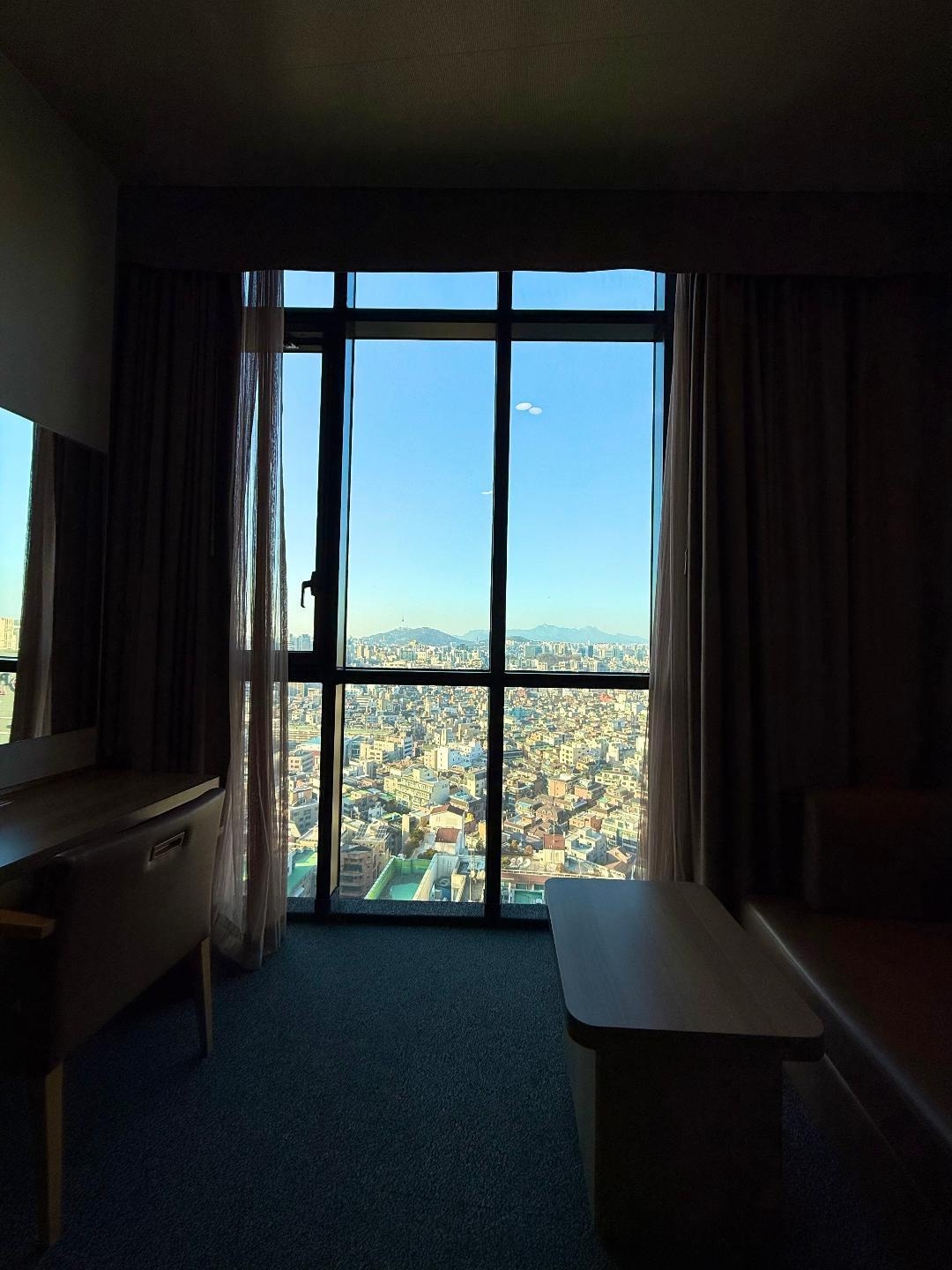 Large window with side window that opens 