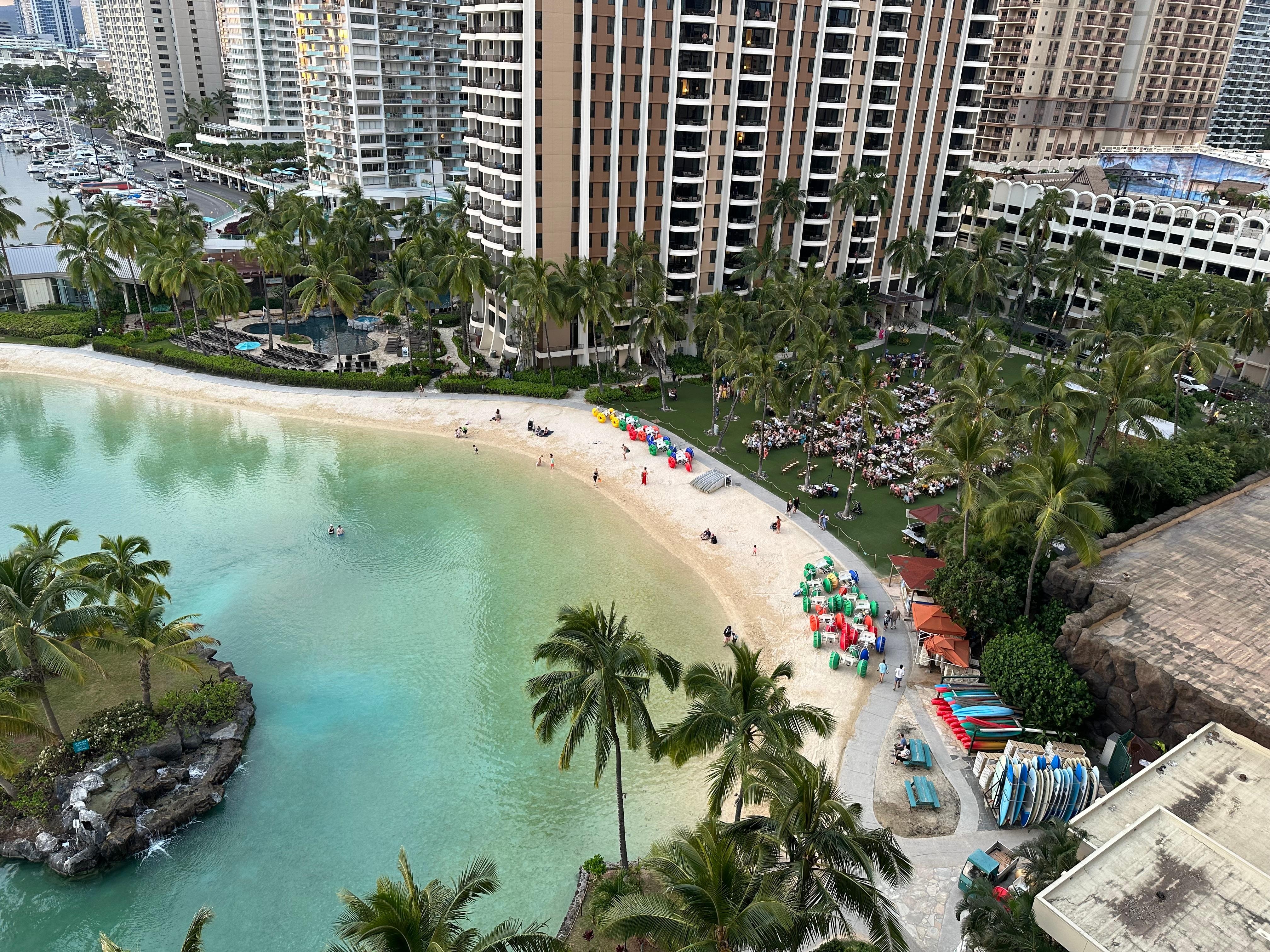 View of the private lagoon 