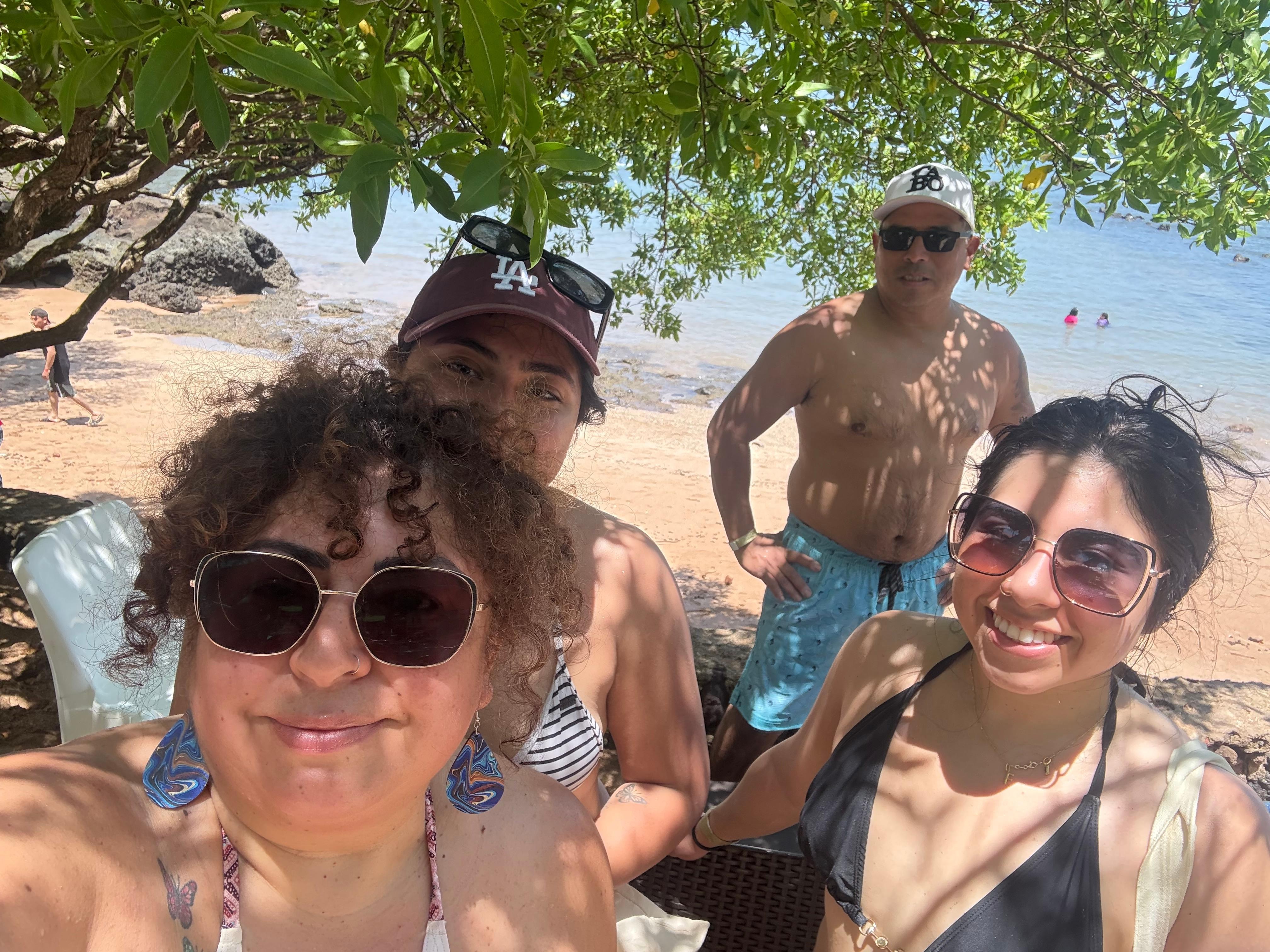 My family enjoying the beach