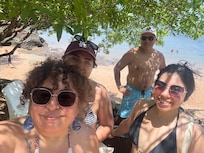 My family enjoying the beach