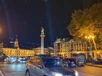 Liberty Square. The hotel entrance is the arch bottom right.