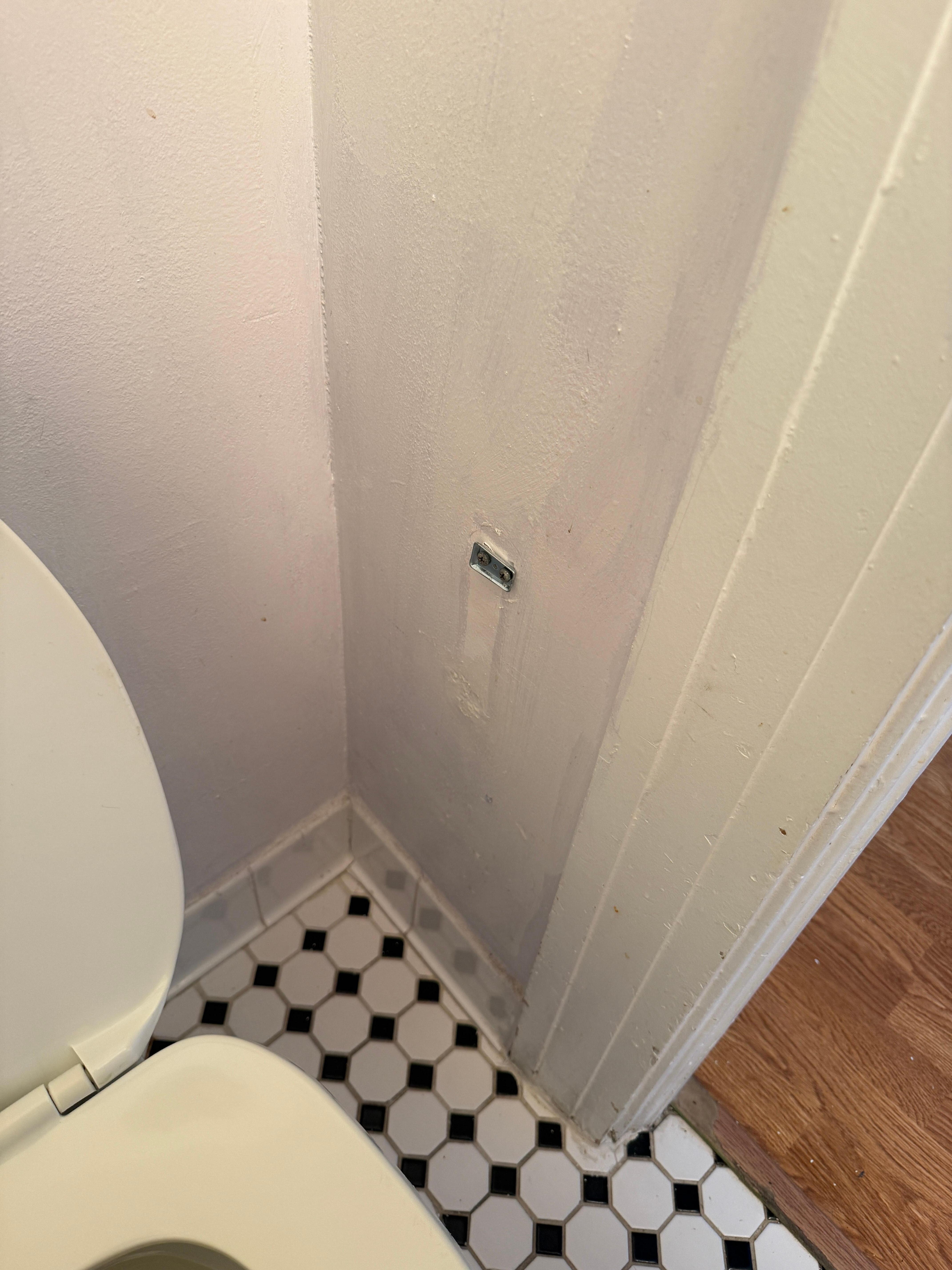 Where's the toilet paper holder?