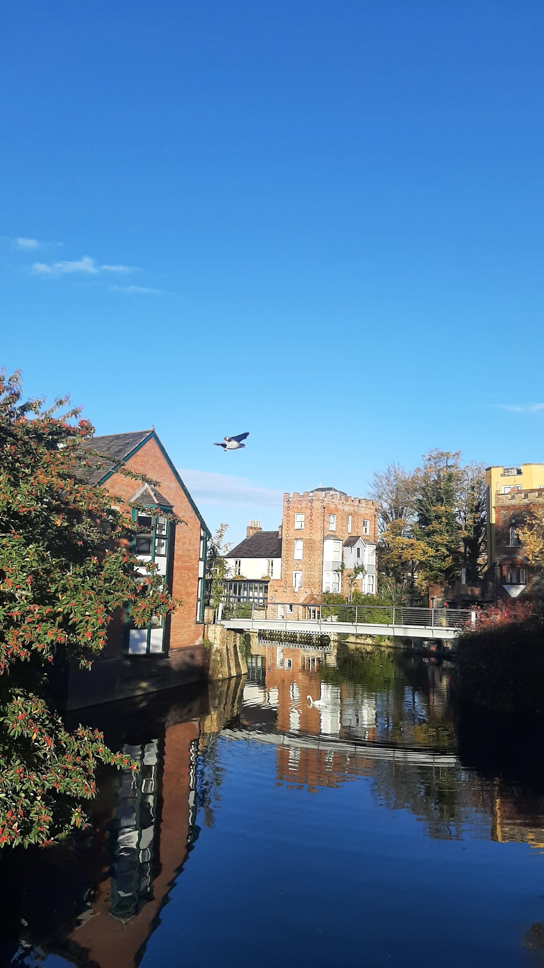 View from bridge along Abingdon Road.