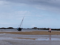 La Marie-Georgette à marée basse