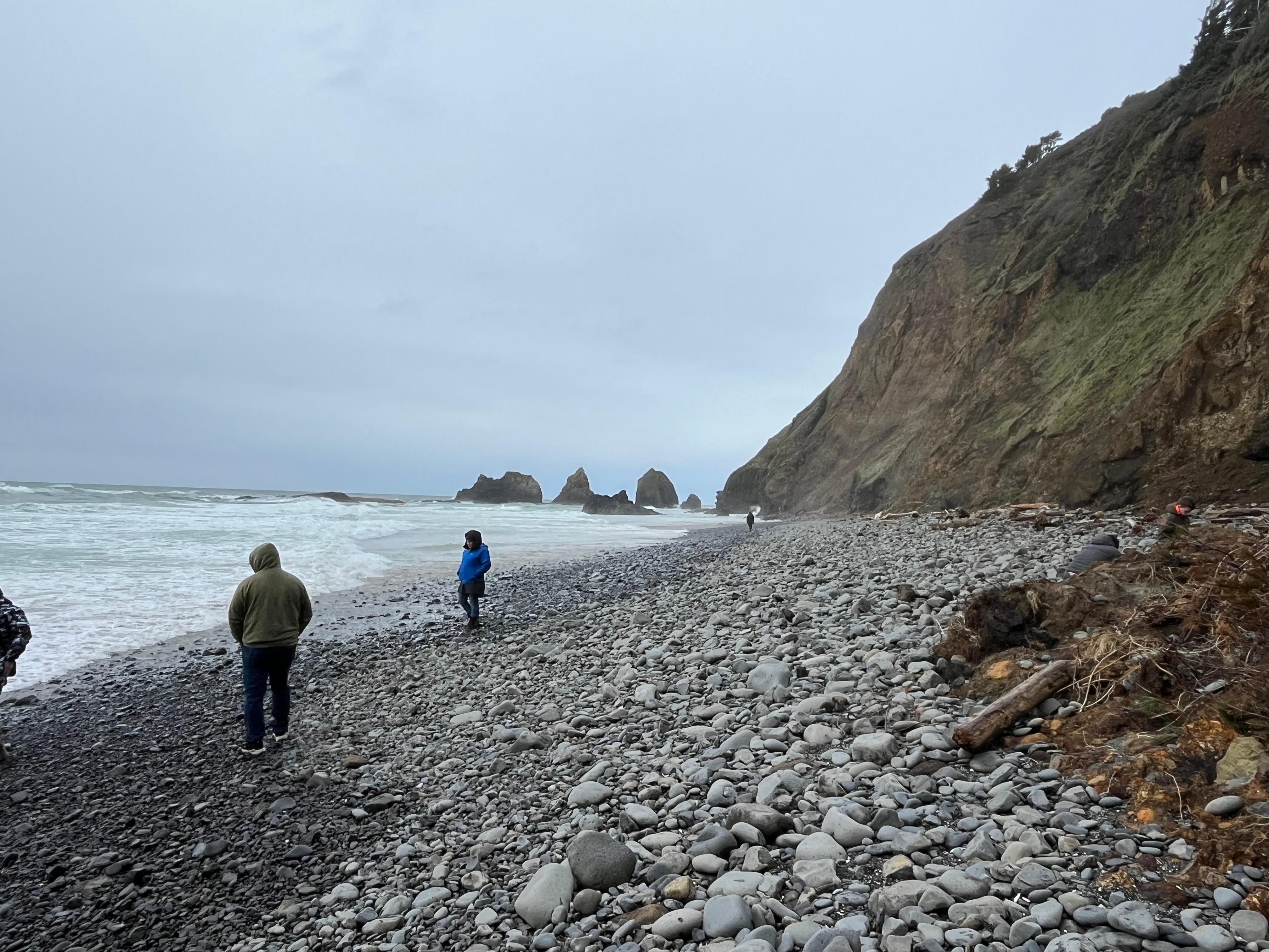 This is the little bonus beach on the other side of the tunnel