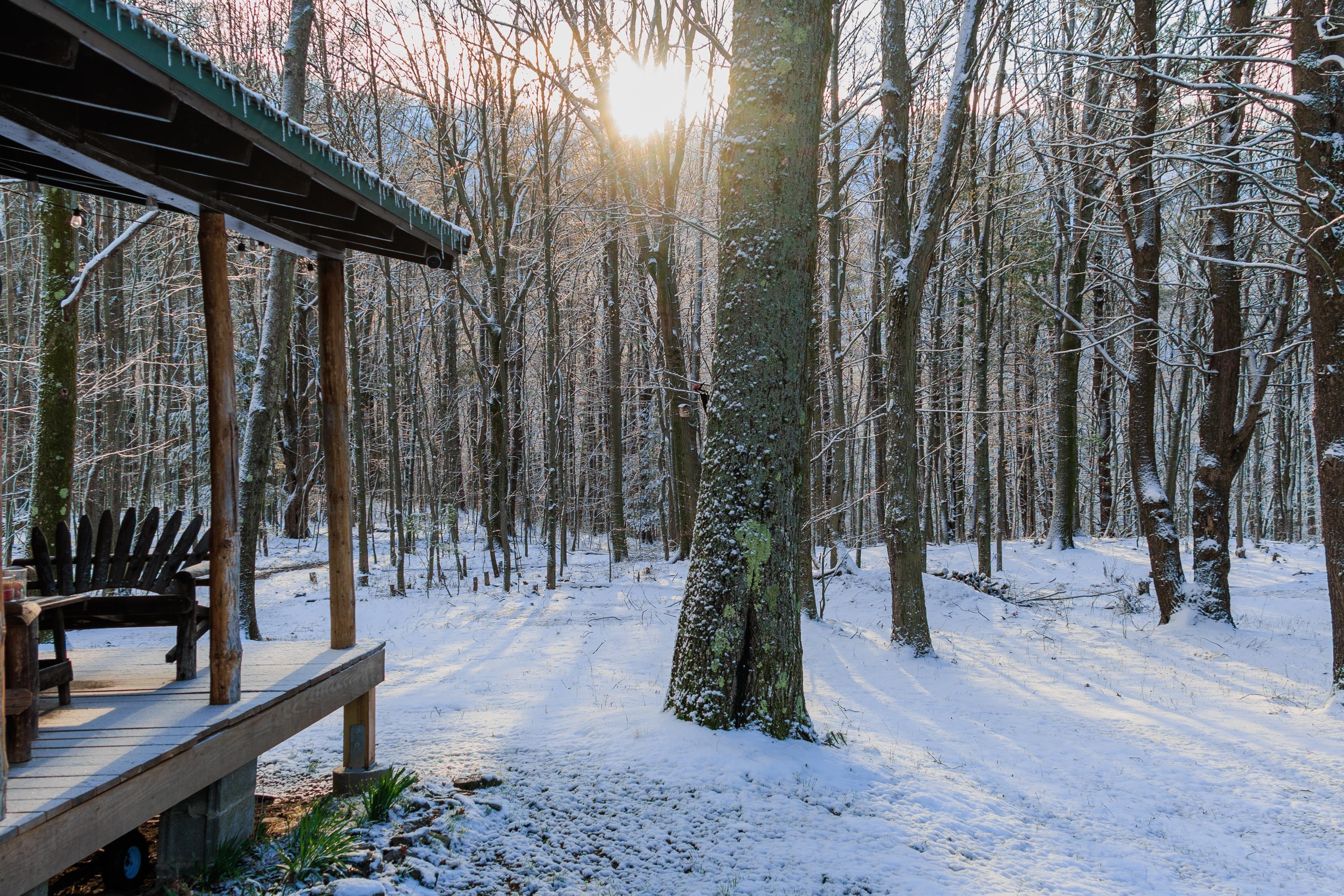 Sunrise after a little snow