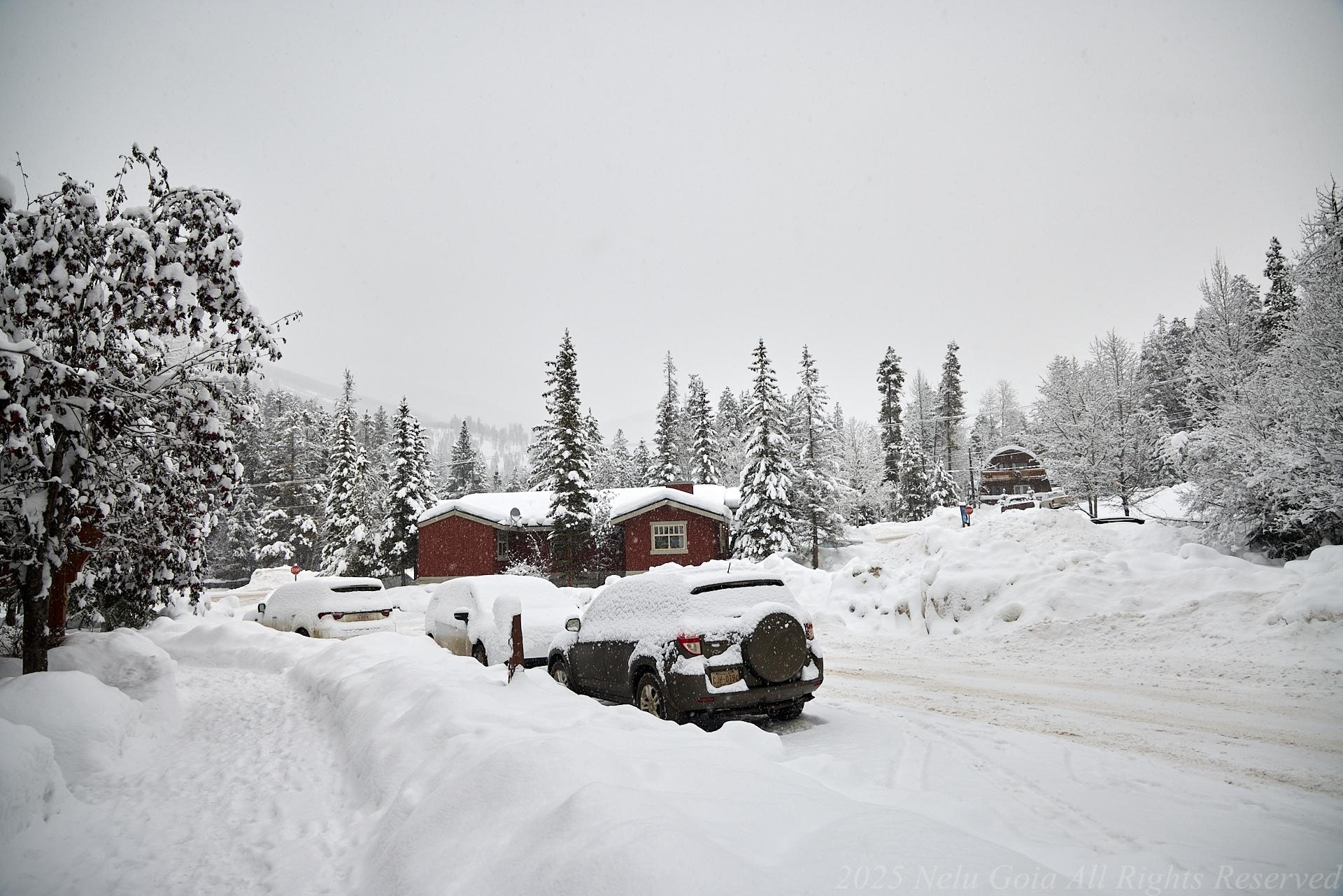 In front of the unit, with the reception desk in the background.