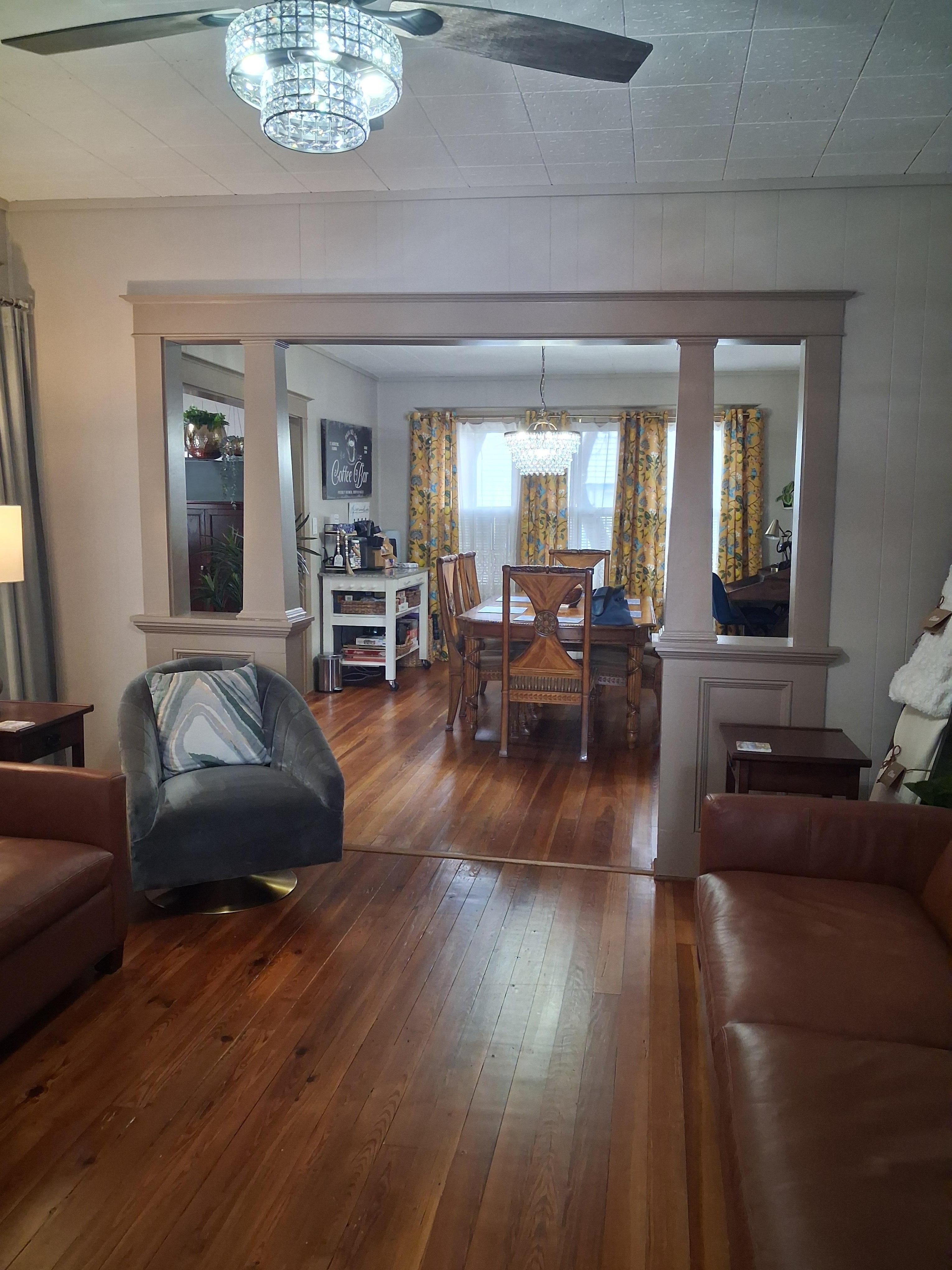 From the front entry