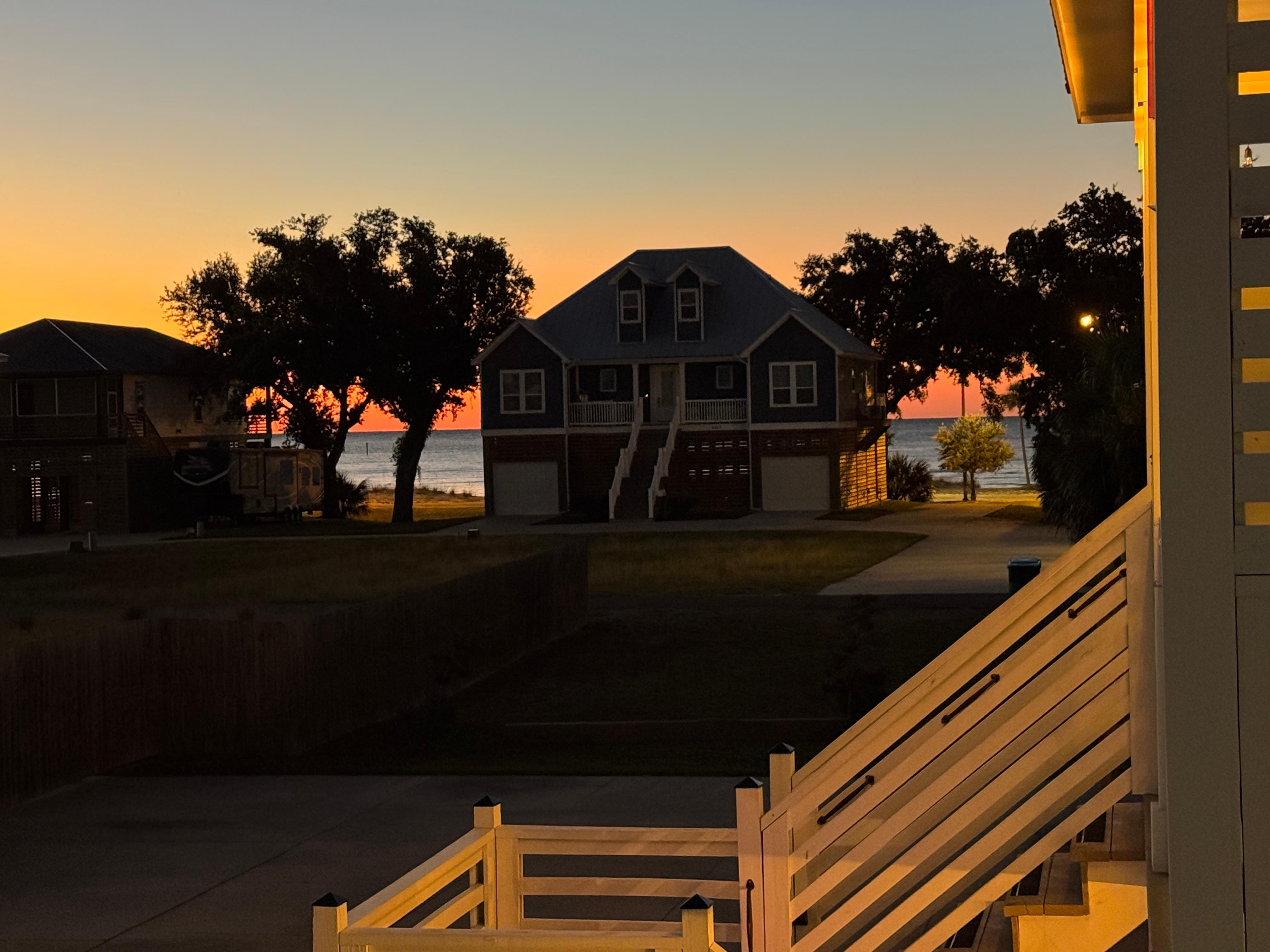 Sunrise from the back deck