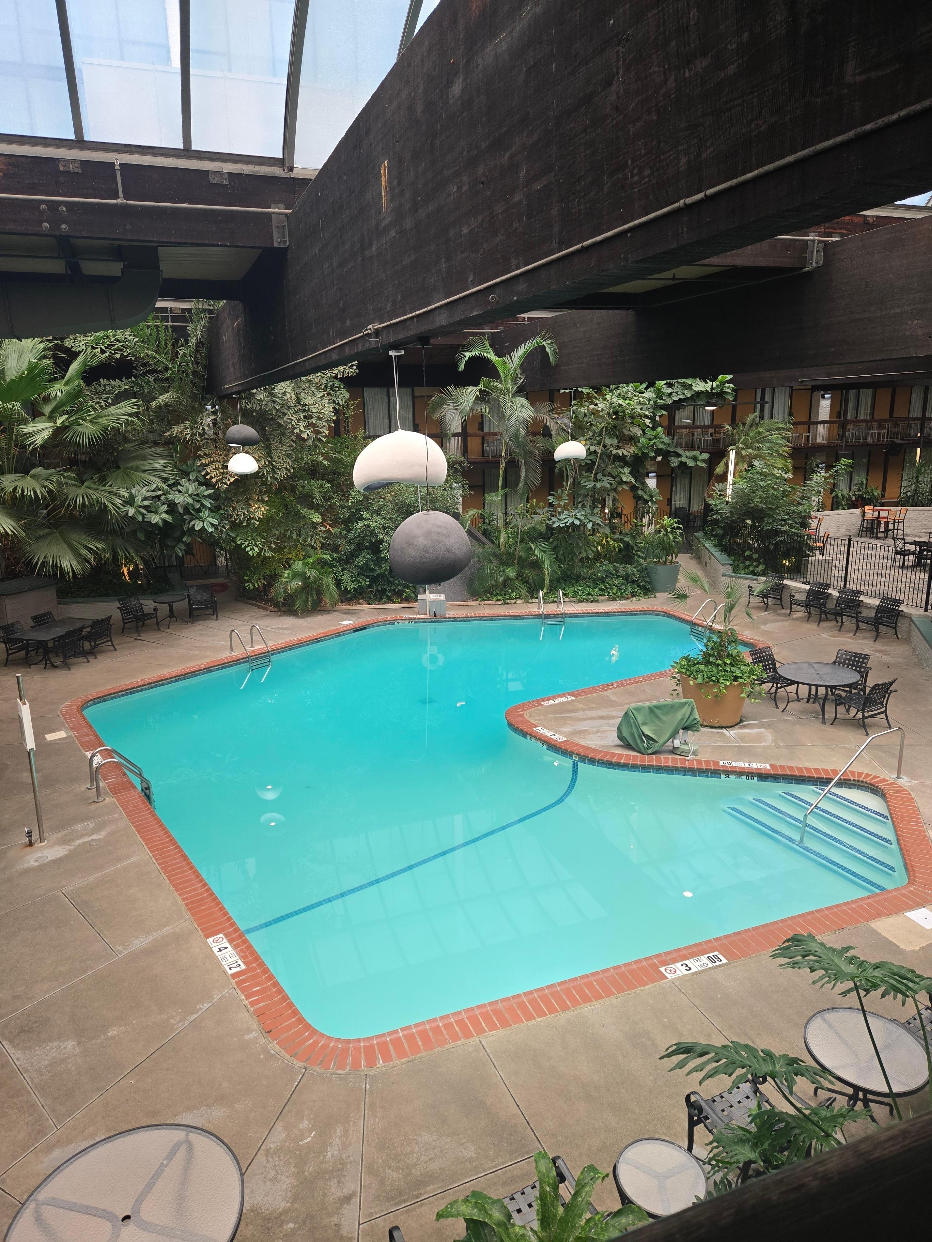 View of courtyard from room