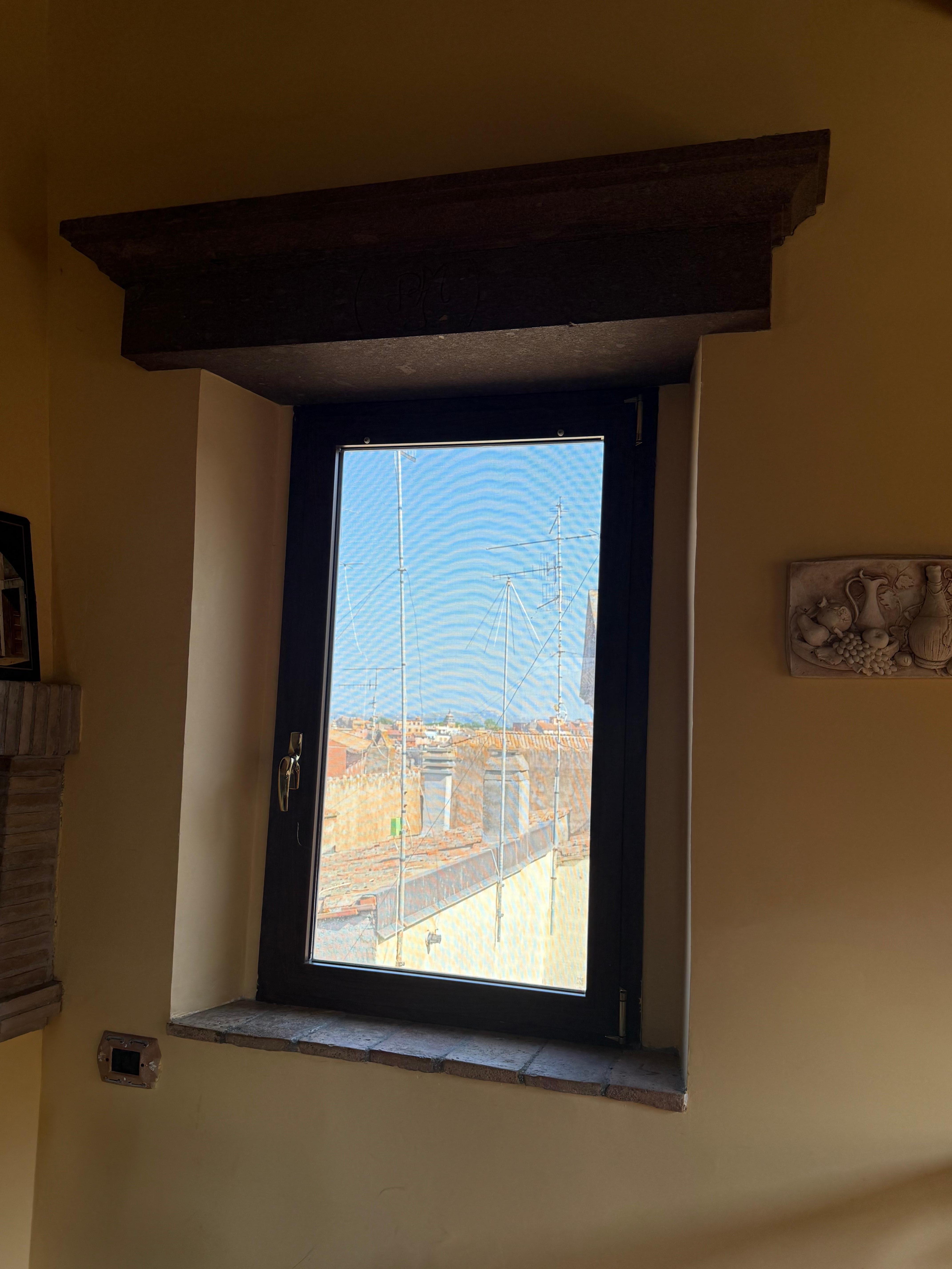 View of the city from the kitchen